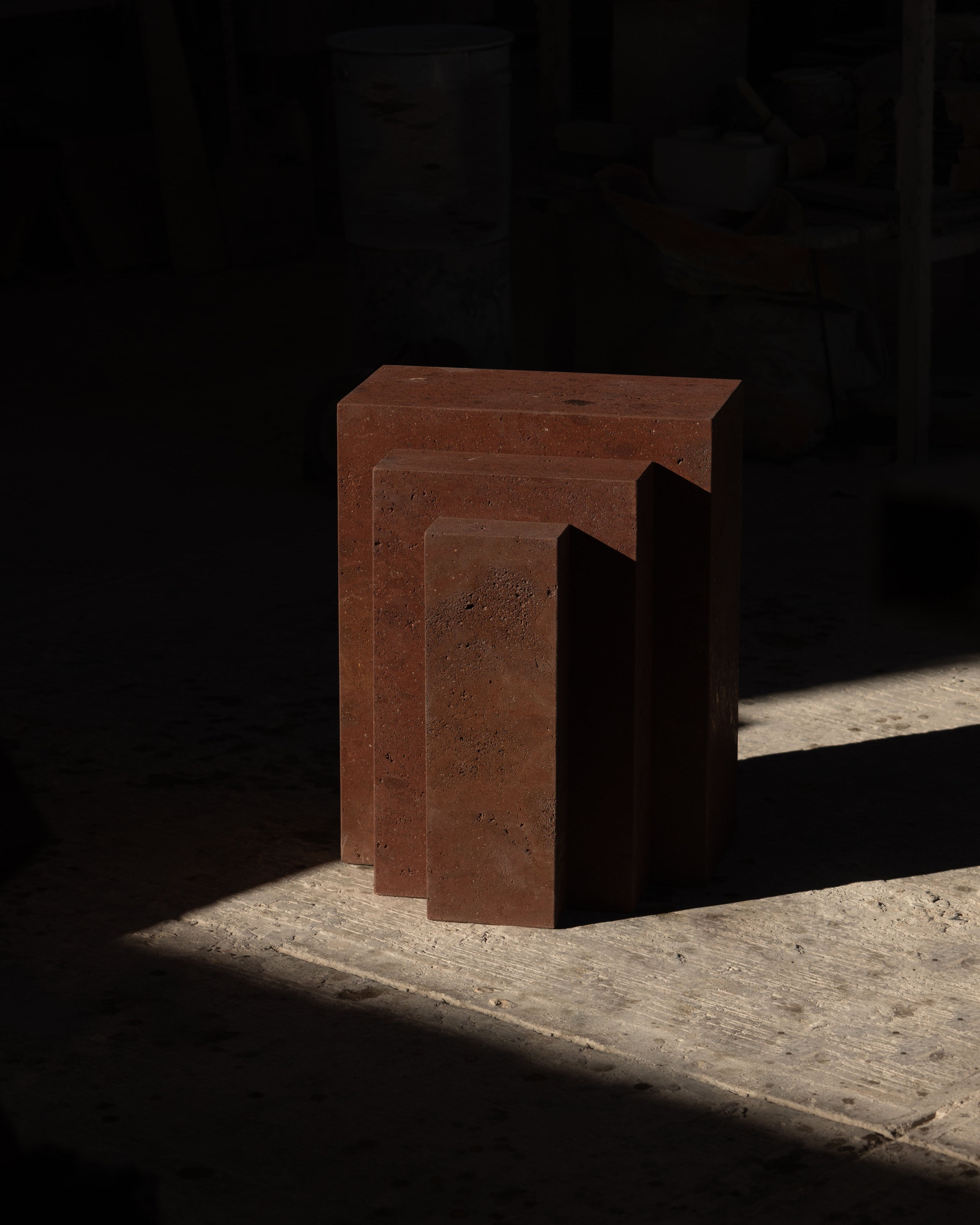 'Coa' Side Table Tezontle — lifestyle setting