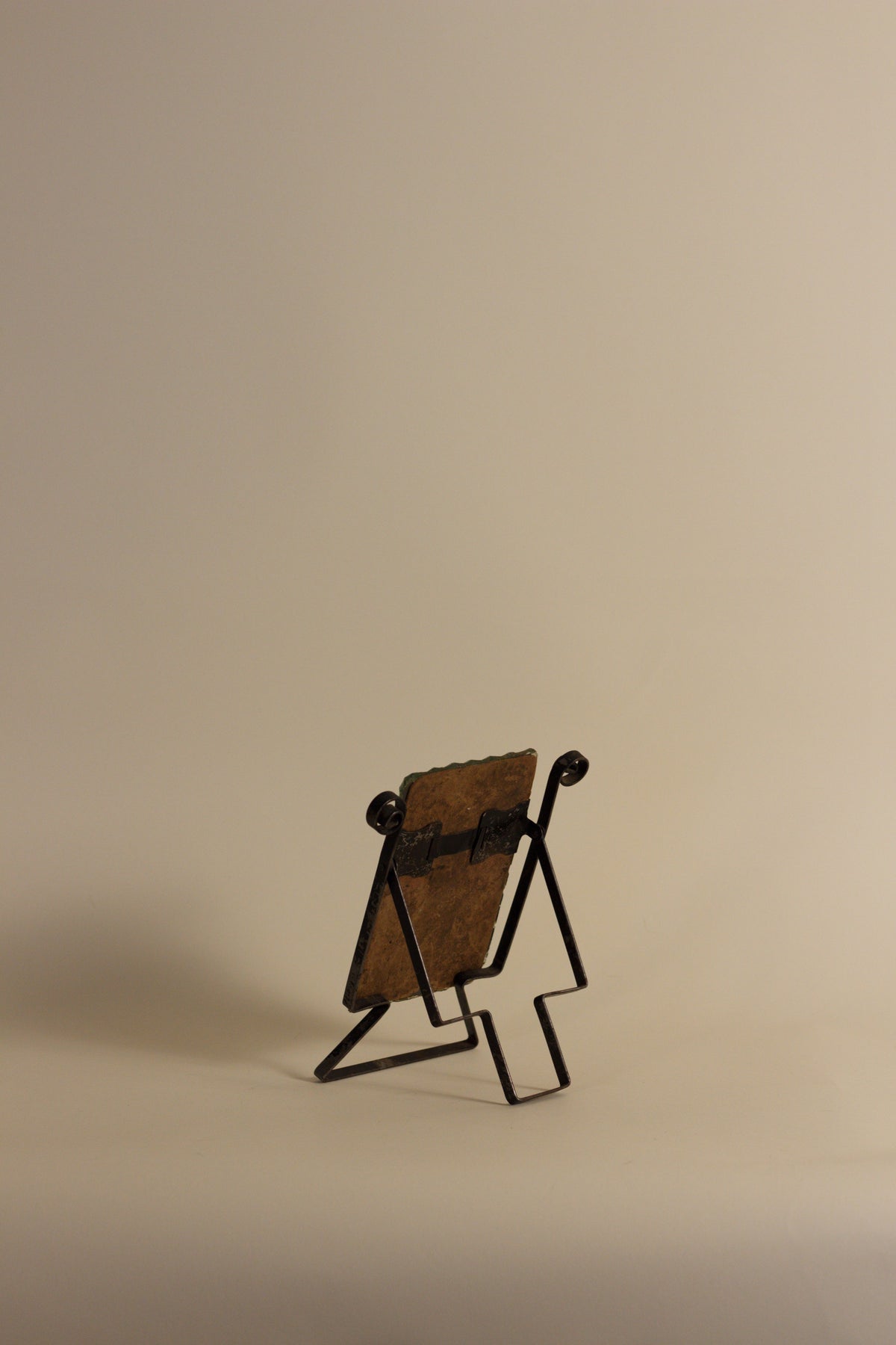 Petite Wrought Iron Mirror — close-up