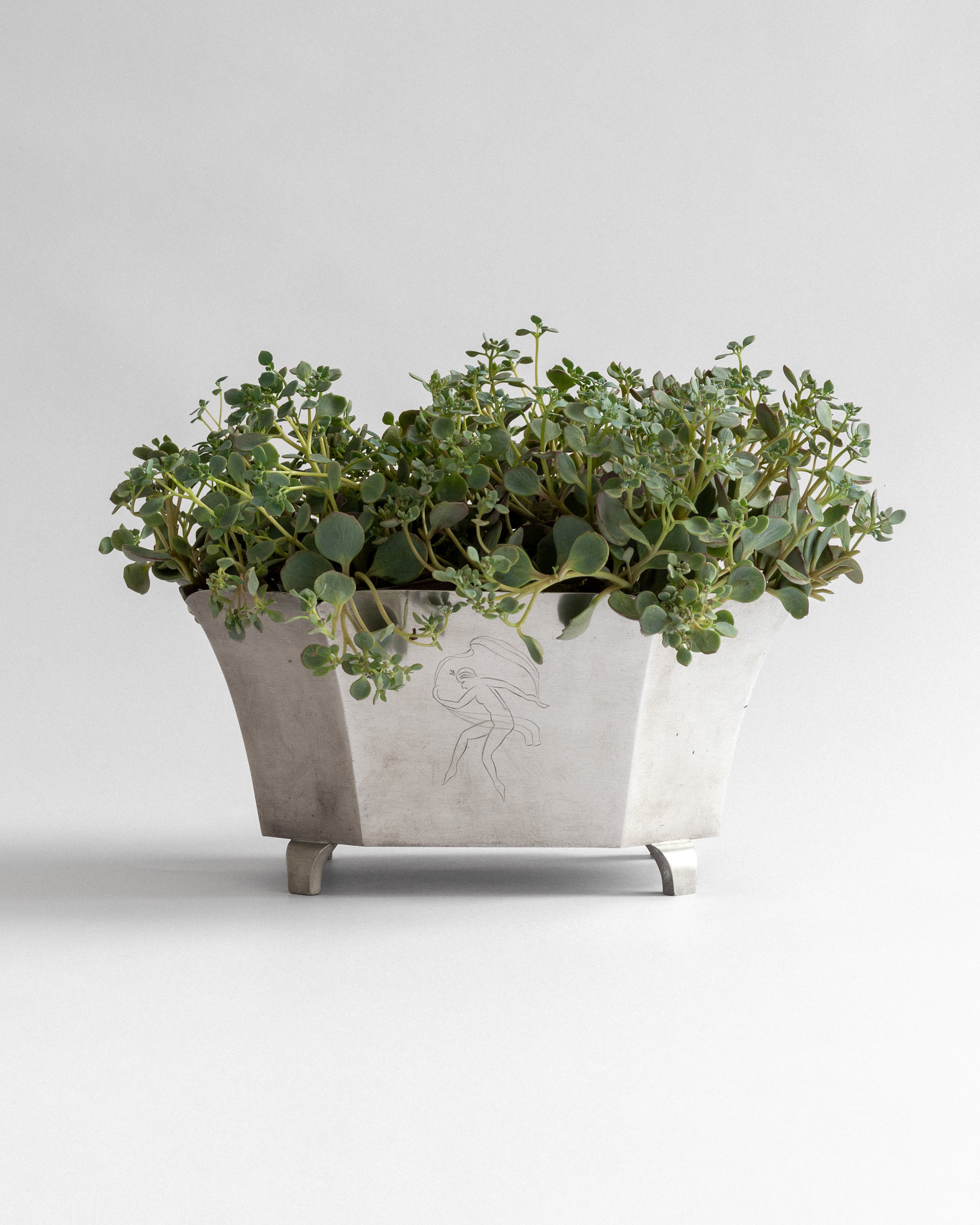 Art Deco Pewter Jardiniere, 1930s, Sweden by Spigel | The Oblist