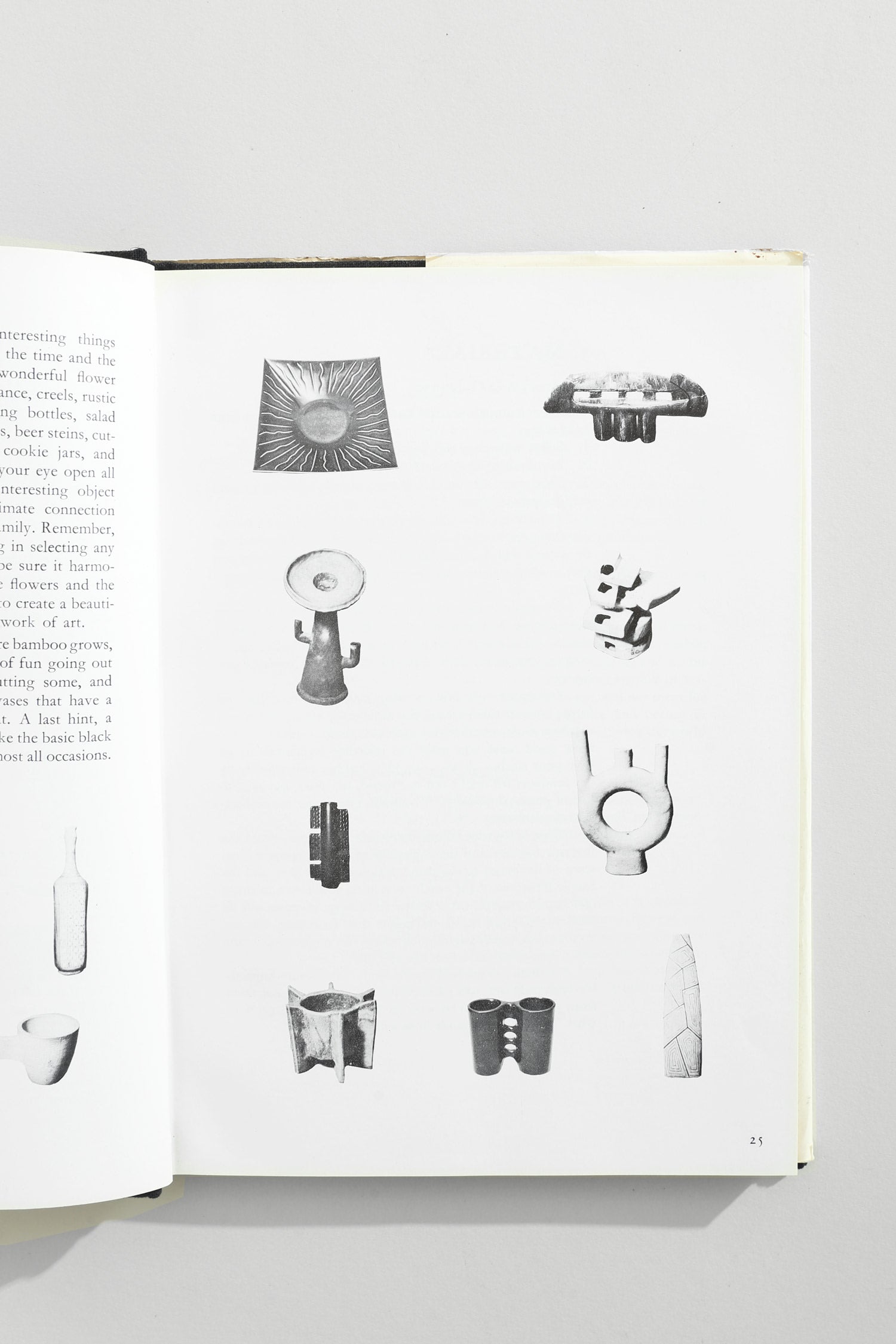 Creative Ikebana Book — side angle of black and white illustrations