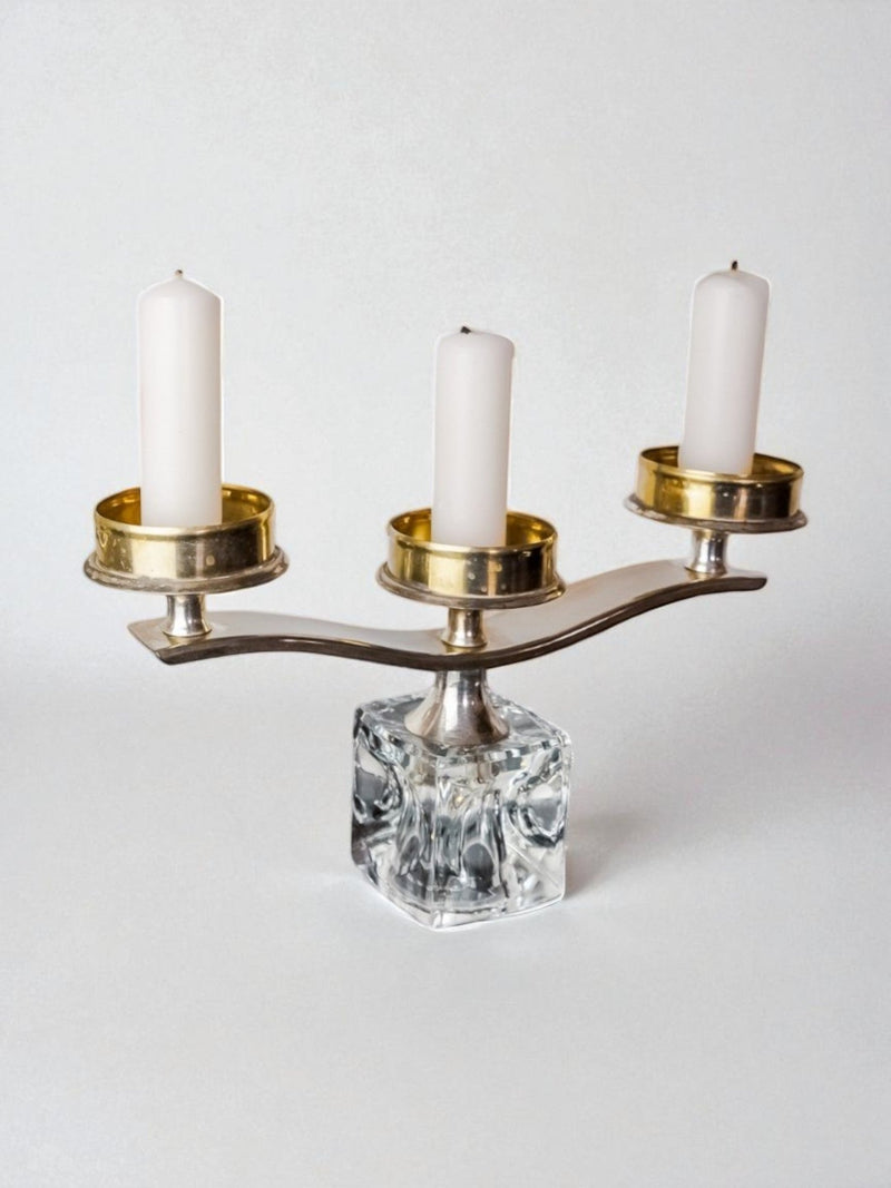 Ice Cube Candleholder by Peill & Putzler, 1970's | The Oblist — glass and metal design