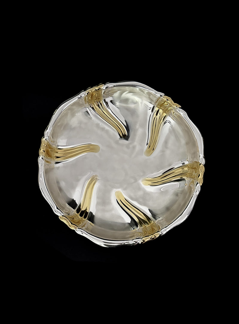 Vintage Dish in Metal by LA PARADE | The Oblist — metallic finish, decorative design