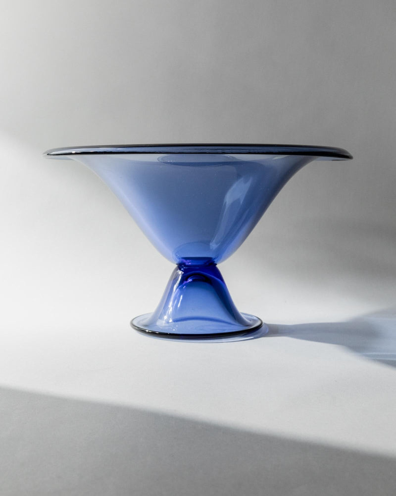 1980s Murano Glass Bowl by Bottega Jacobs | The Oblist — blue glass material