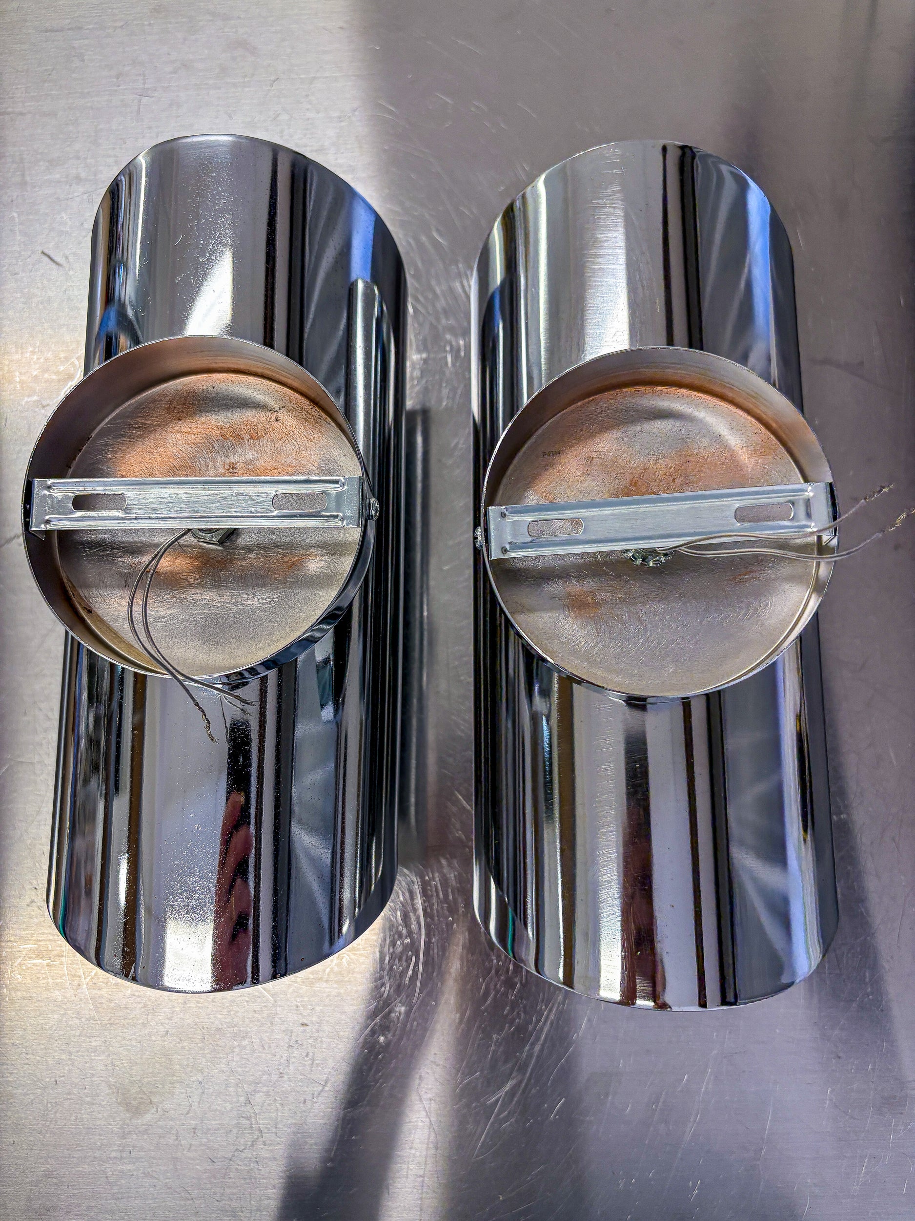 Pair of Space-Age wall Sconces, Max Sauze's style, France, 1970's — additional view