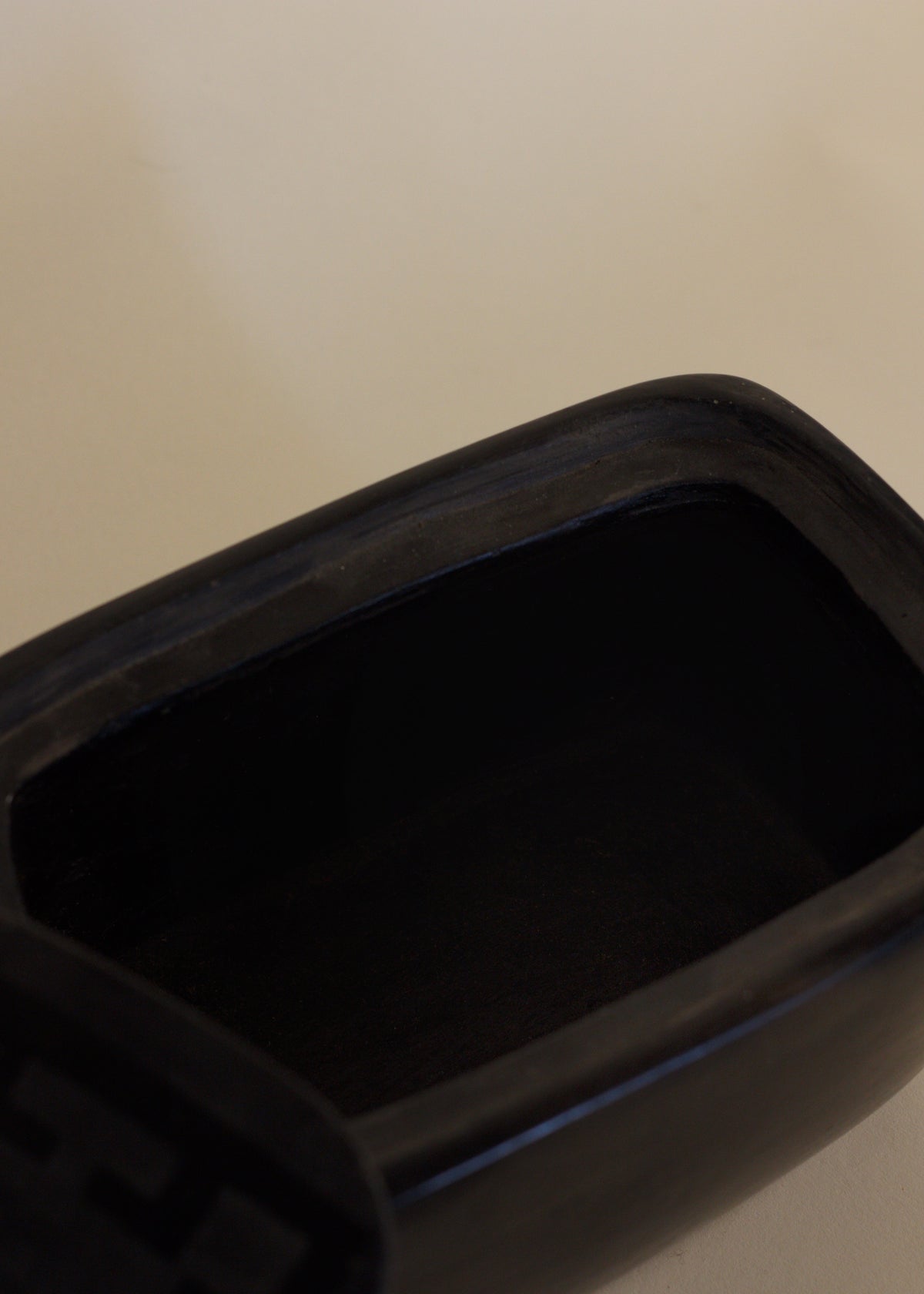 Sculptural Black Ceramic Box — additional view