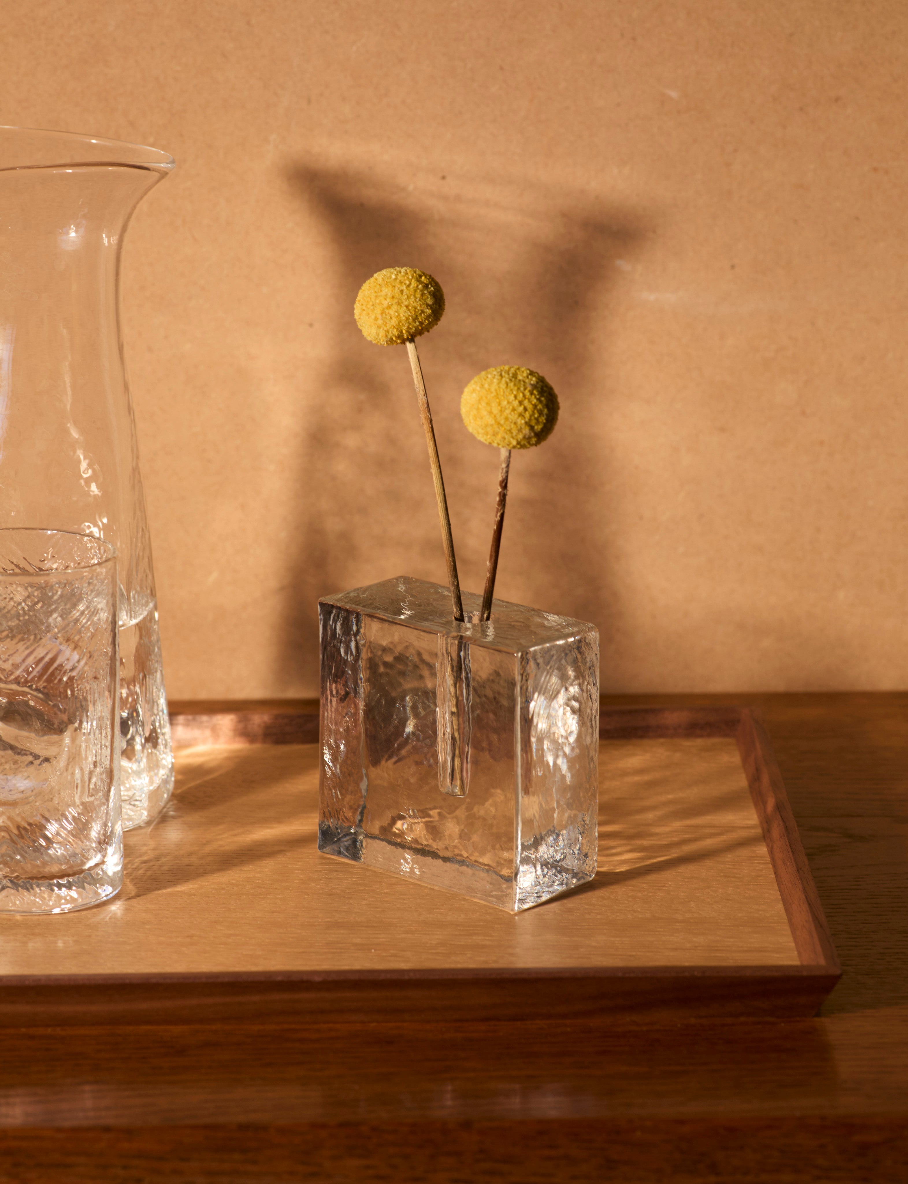 Block unifleur / stem vase in European glass (Small) — additional view