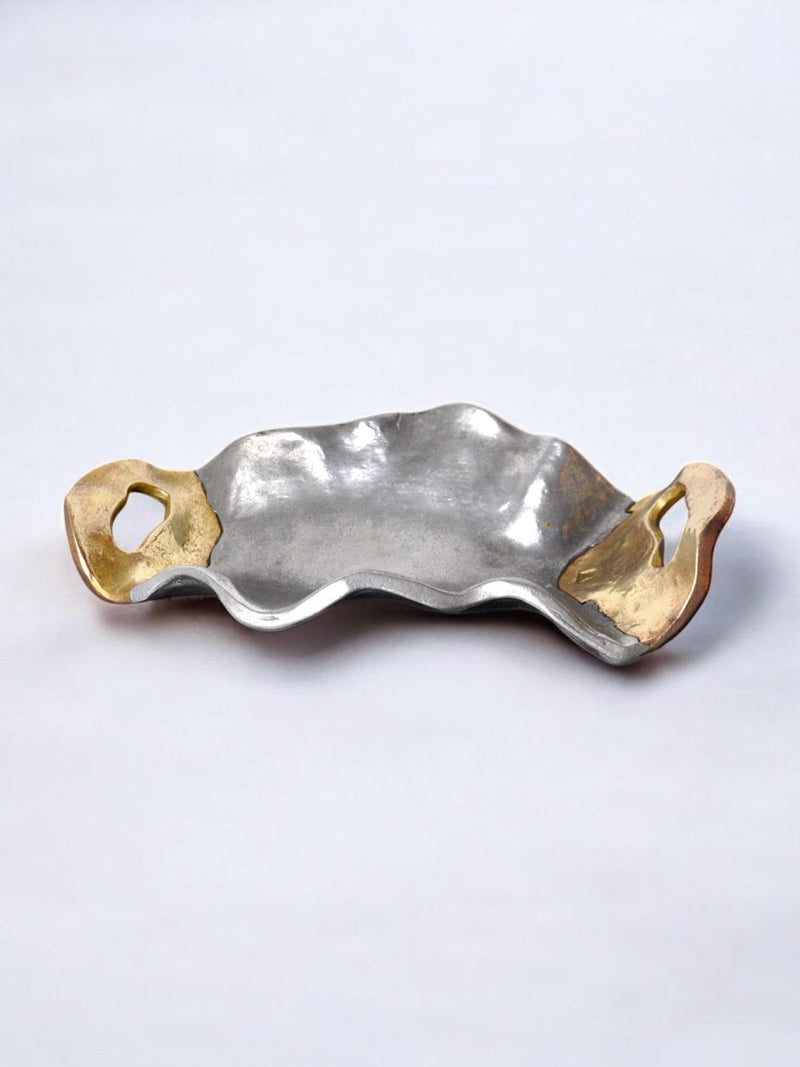 Empty Brutalist Vide-poches by Art3, 1980, Spain | The Oblist — metallic finish, artisan design