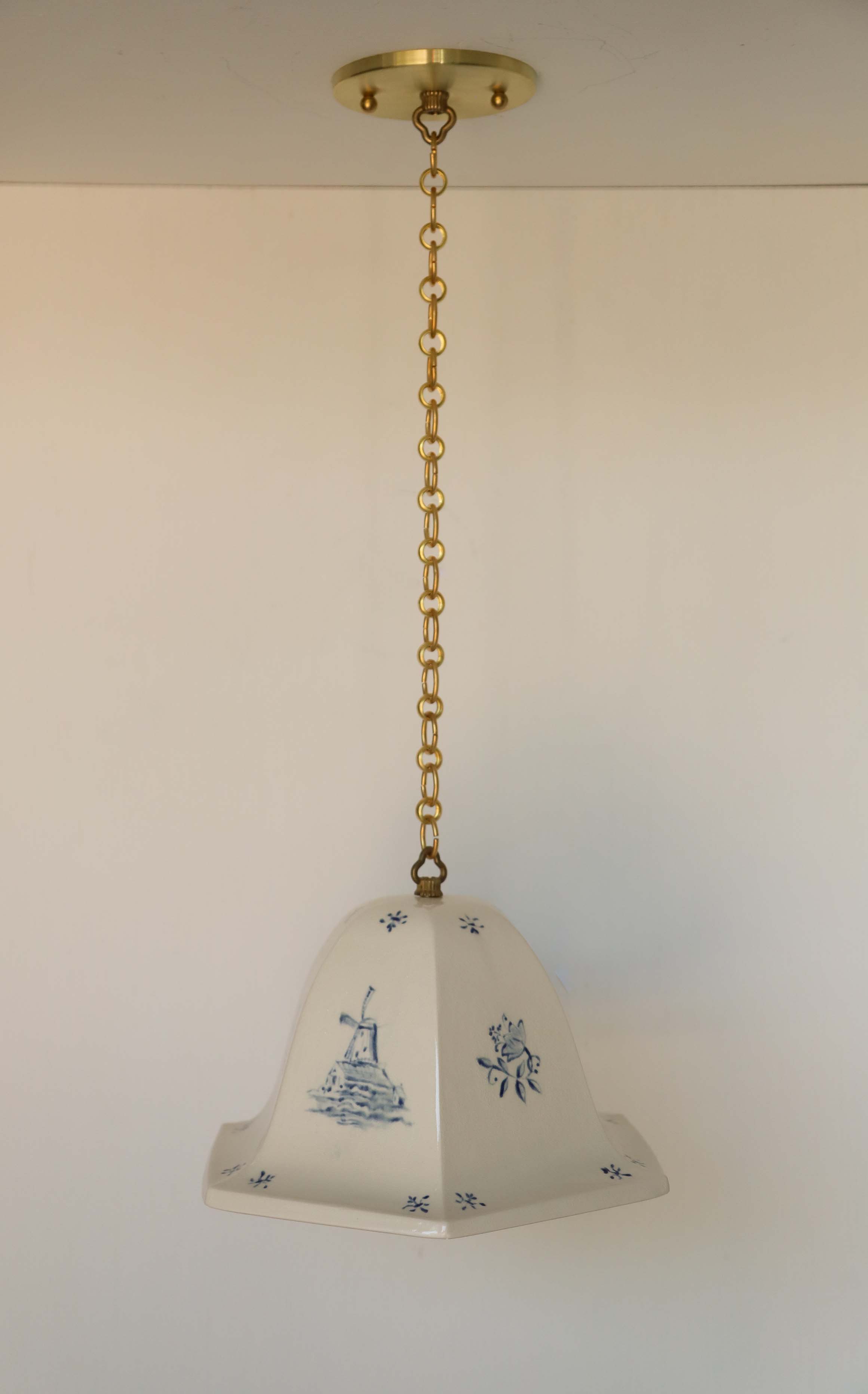 Artist's Edition - Maeve Pendant — hanging ceramic light in neutral setting