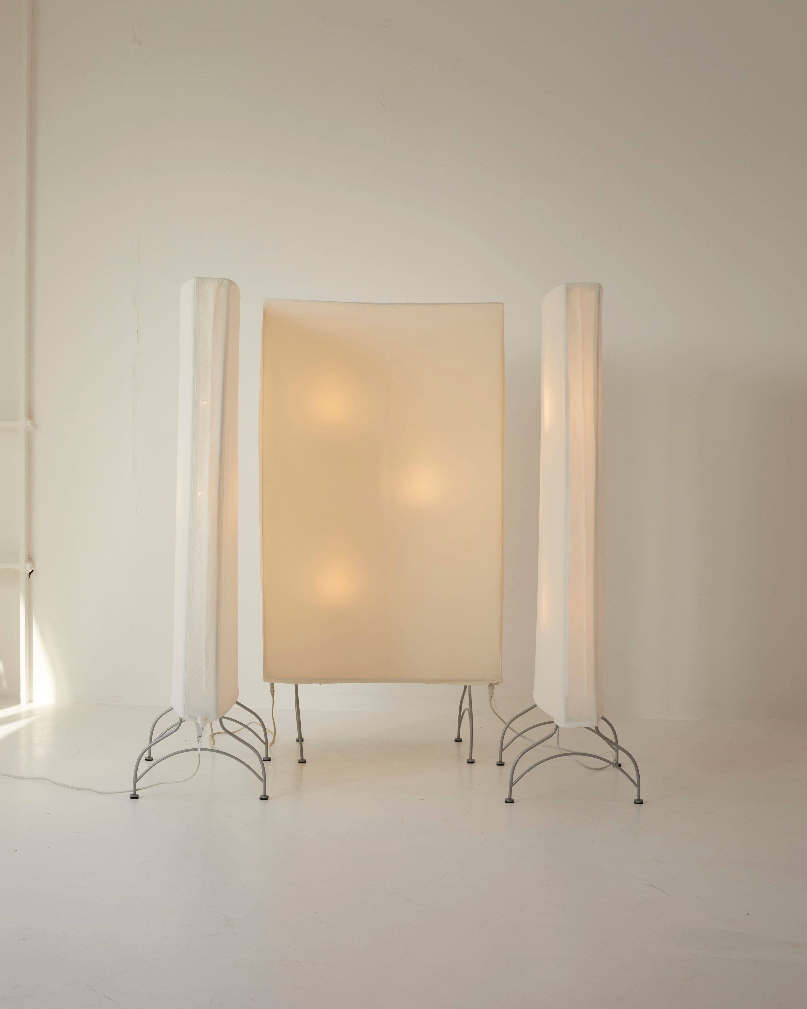 Dimmable Light Screen / Floor Lamp / Room Divider in Removable Fabric C. 2000