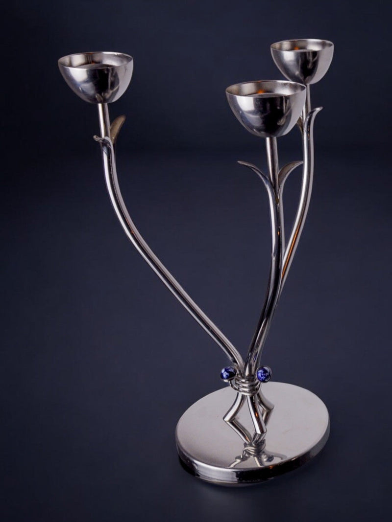 Stainless Steel Candleholder, Spain, 1970s by Malamar Studio | The Oblist
