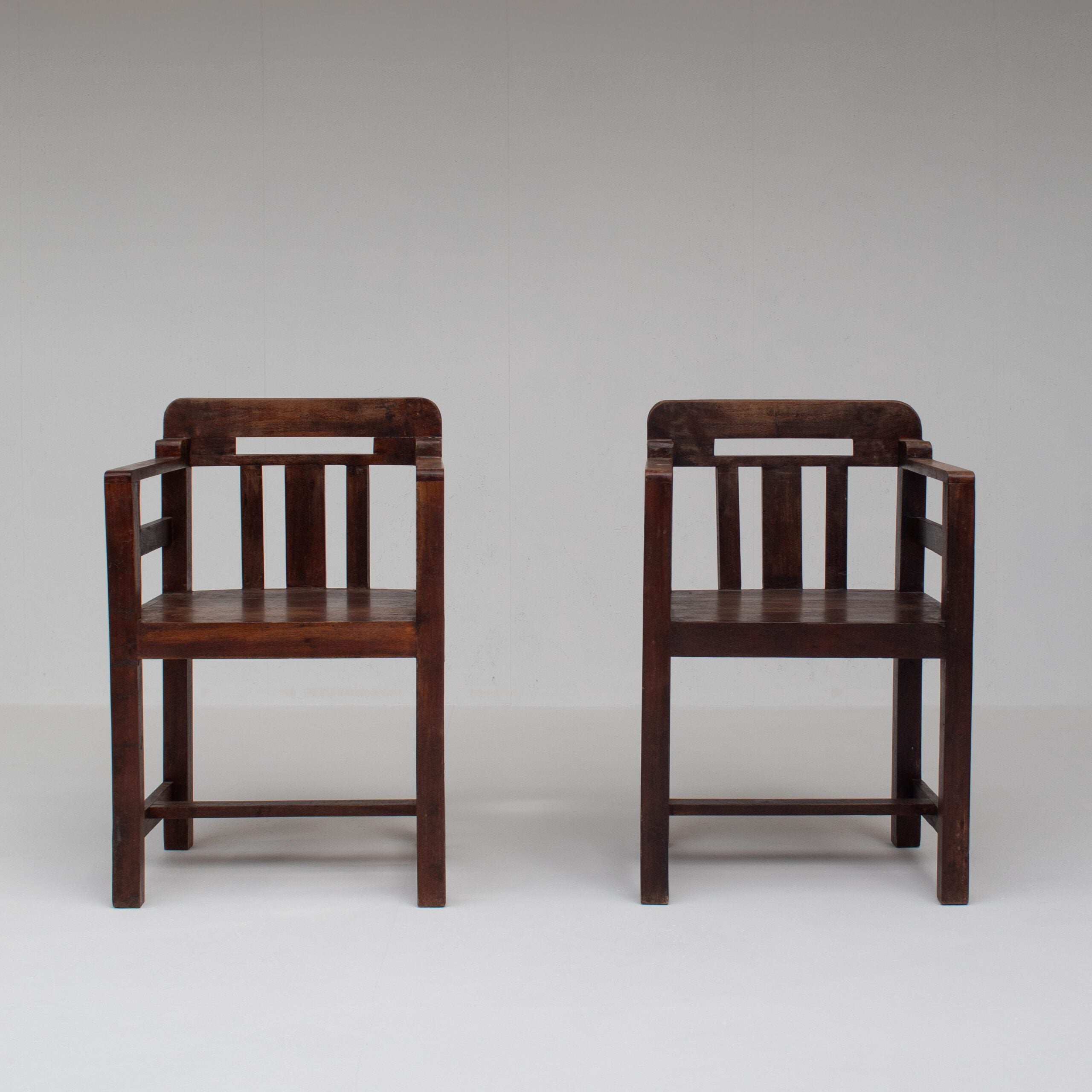Pair of Art Deco Armchairs with Sculptural Frame — lifestyle setting
