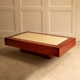 Lacquered Coffee Table - Italy 1970s — back view highlighting wooden base