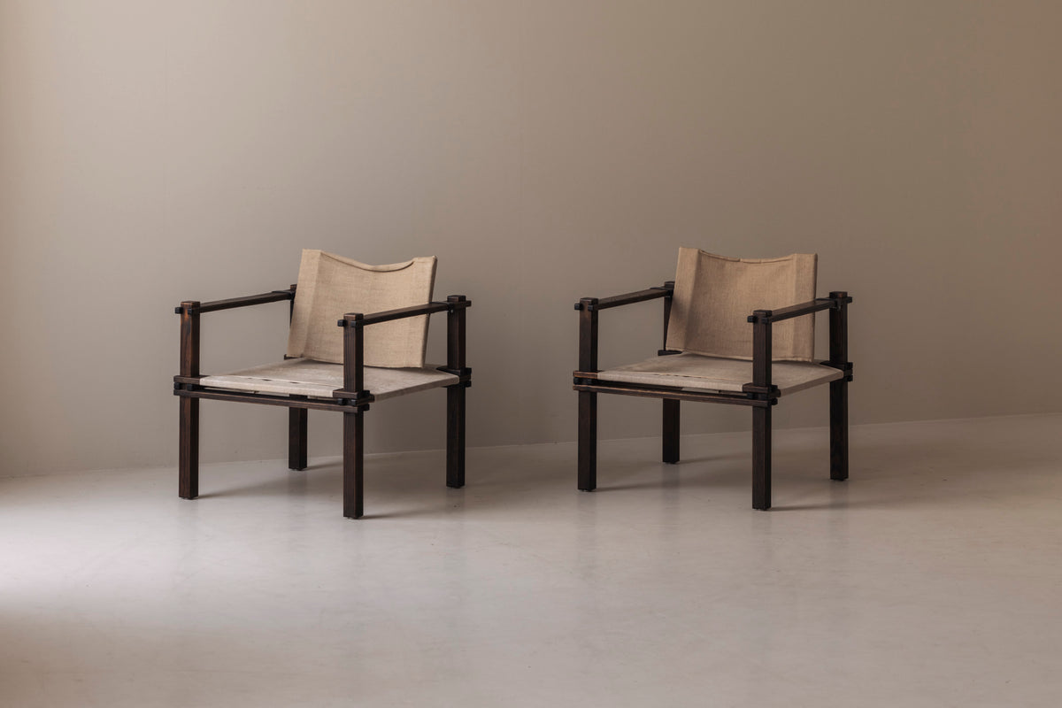 Set of Two Safari Easy Chairs by Gerd Lange for Bofinger, 1960s — lifestyle setting