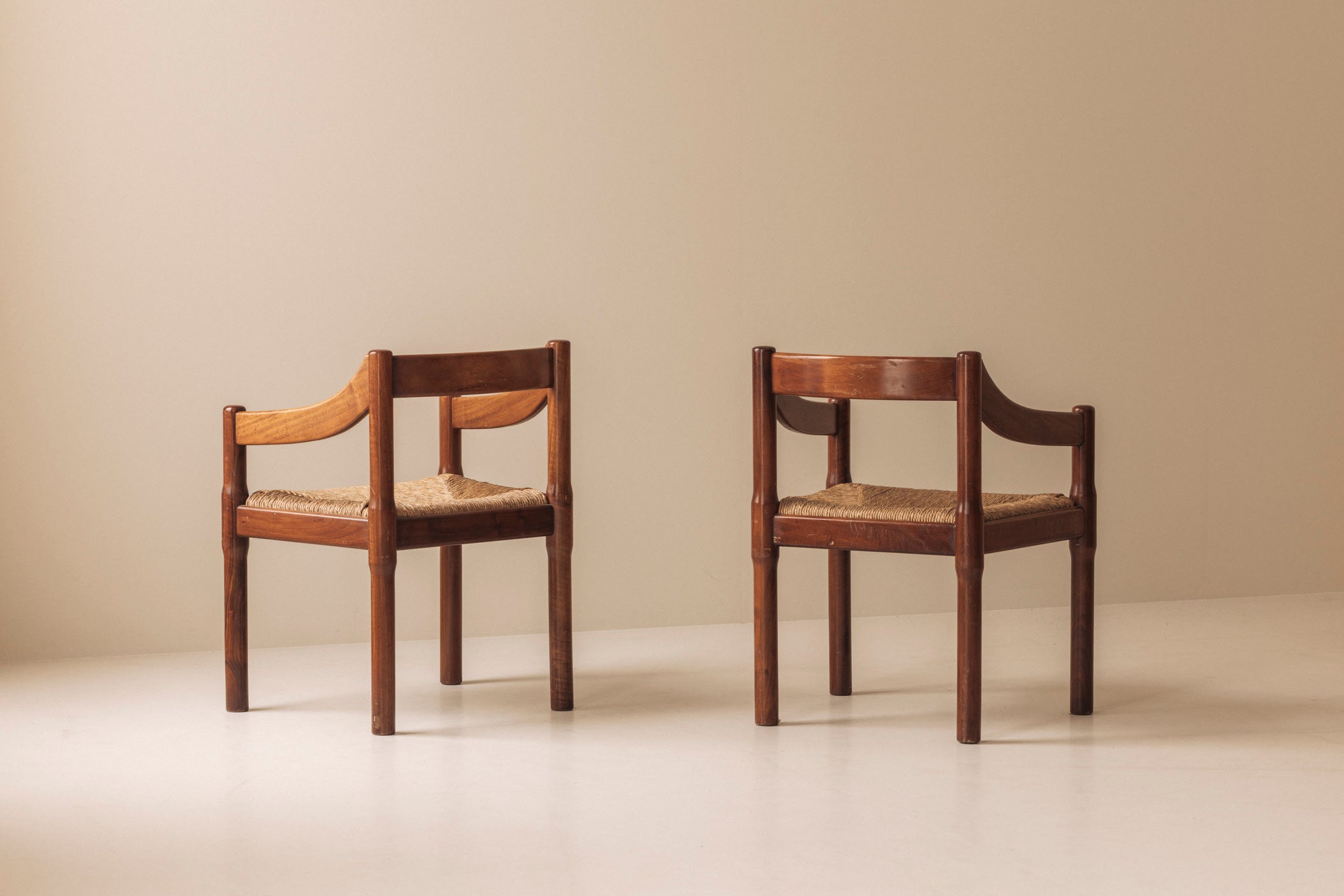 Set of four Carimate chairs by Vico Magistretti for Cassina, Italy 1970s. — lifestyle setting