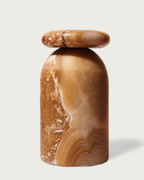 Cult Stool/ Side Table, Marble or Onyx