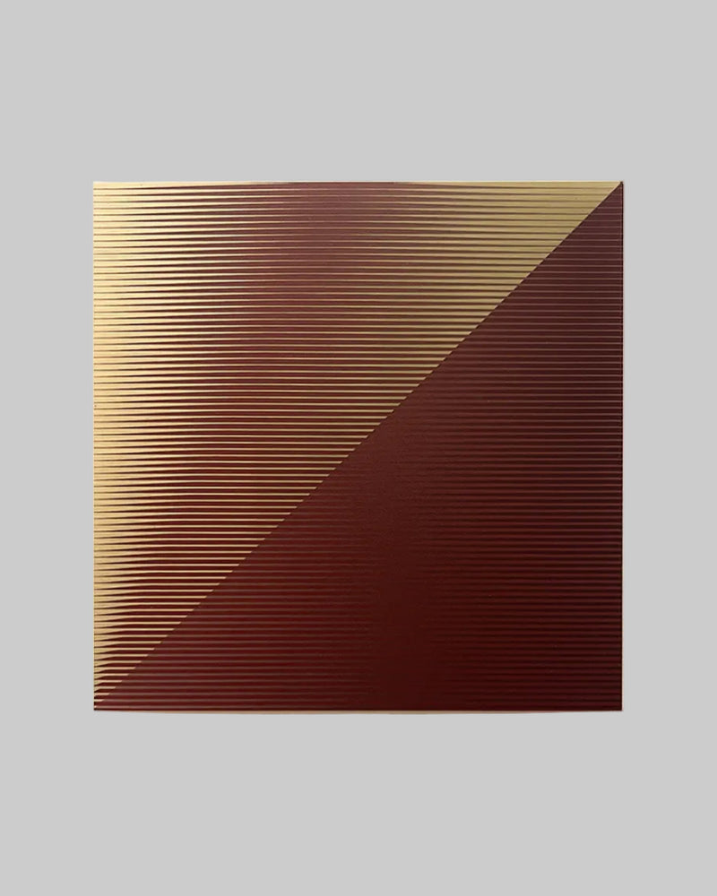 Minimalism Sculptures in Aluminium - OSMOSE 24,8 by Paul Gallaud Studio | The Oblist — aluminum, red and gold