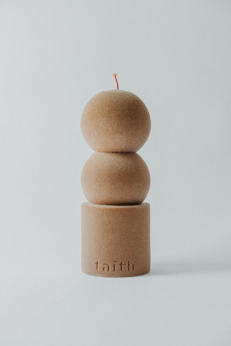 Lilu Candle Biege Velvet by Taith | The Oblist