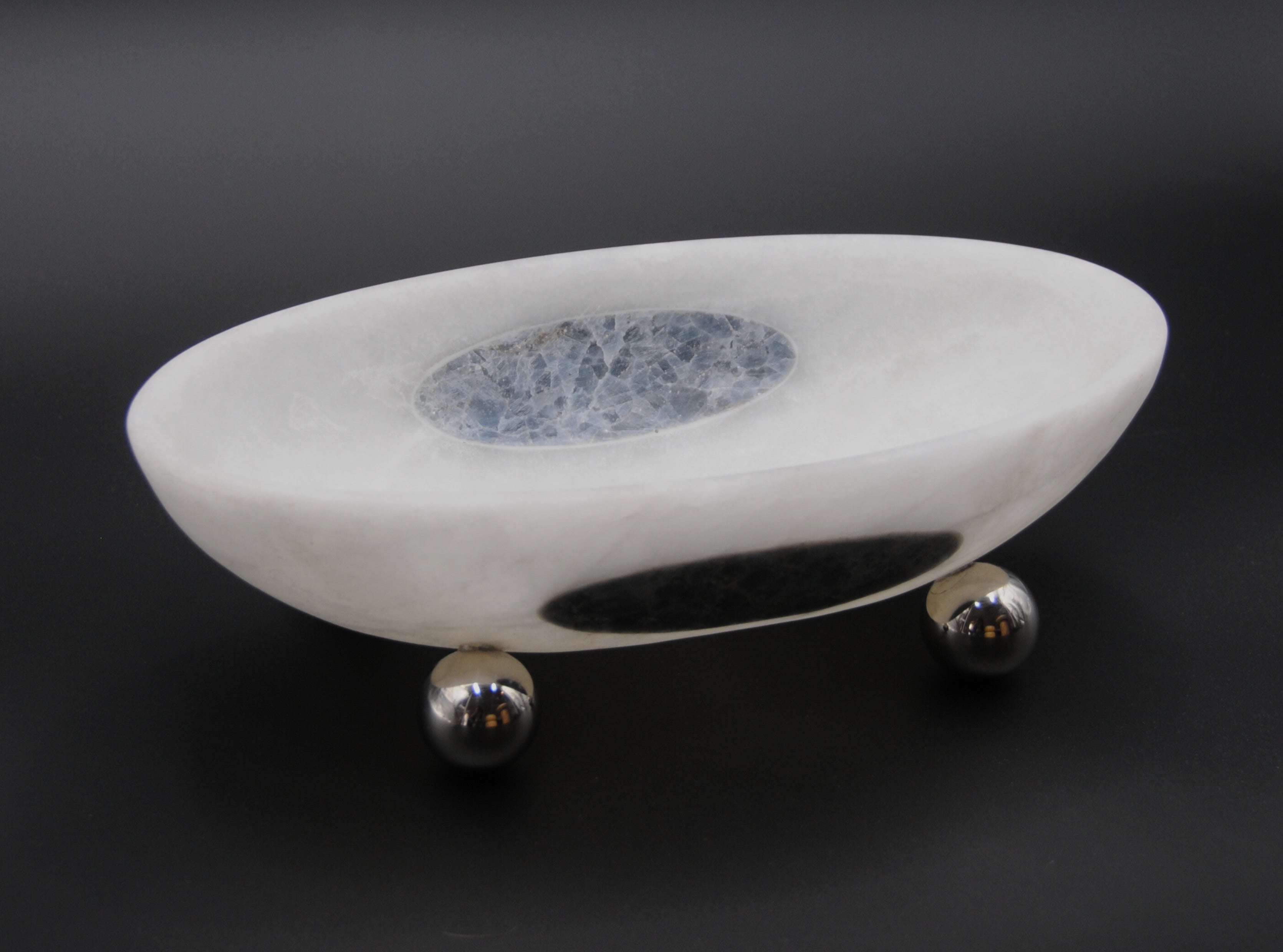 Orbit Bowl, in Stone and Steel — lifestyle setting