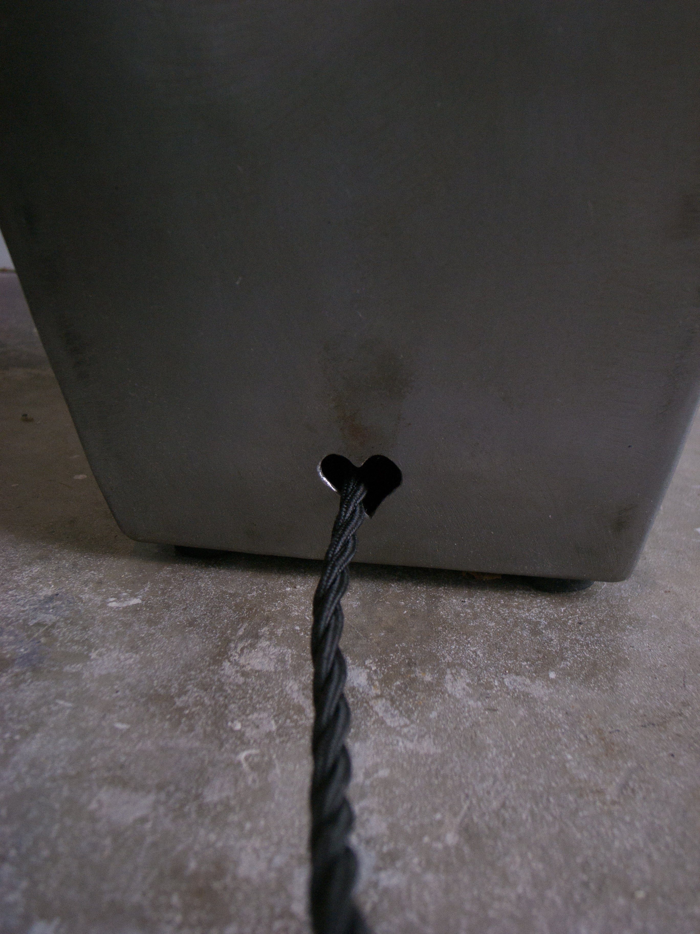 Tall Hammered Steel Lamp