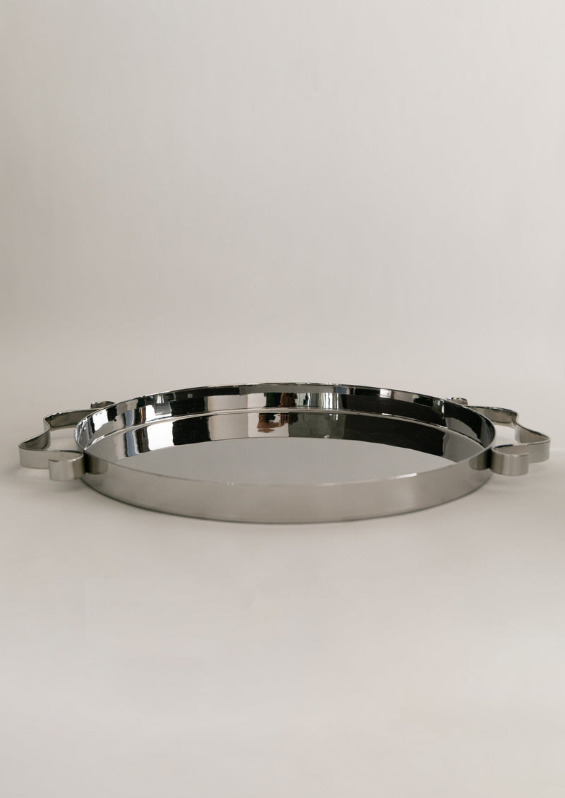 Squiggle Tray – Mirror-Polished Stainless Steel — detail view