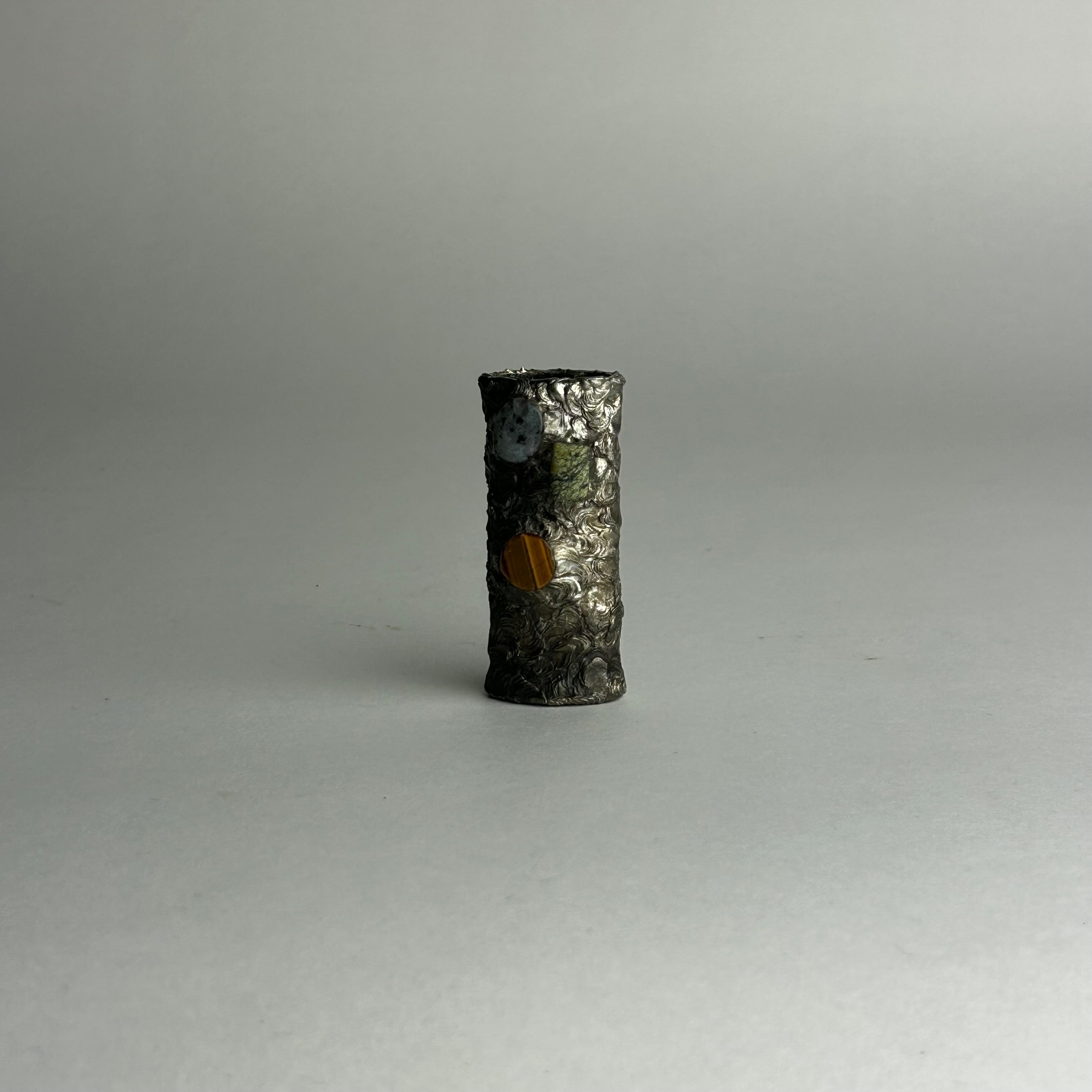 Original Hand Soldered and Jeweled Lighter Cover by  THE PERFECT NOTHING CATALOG — side angle