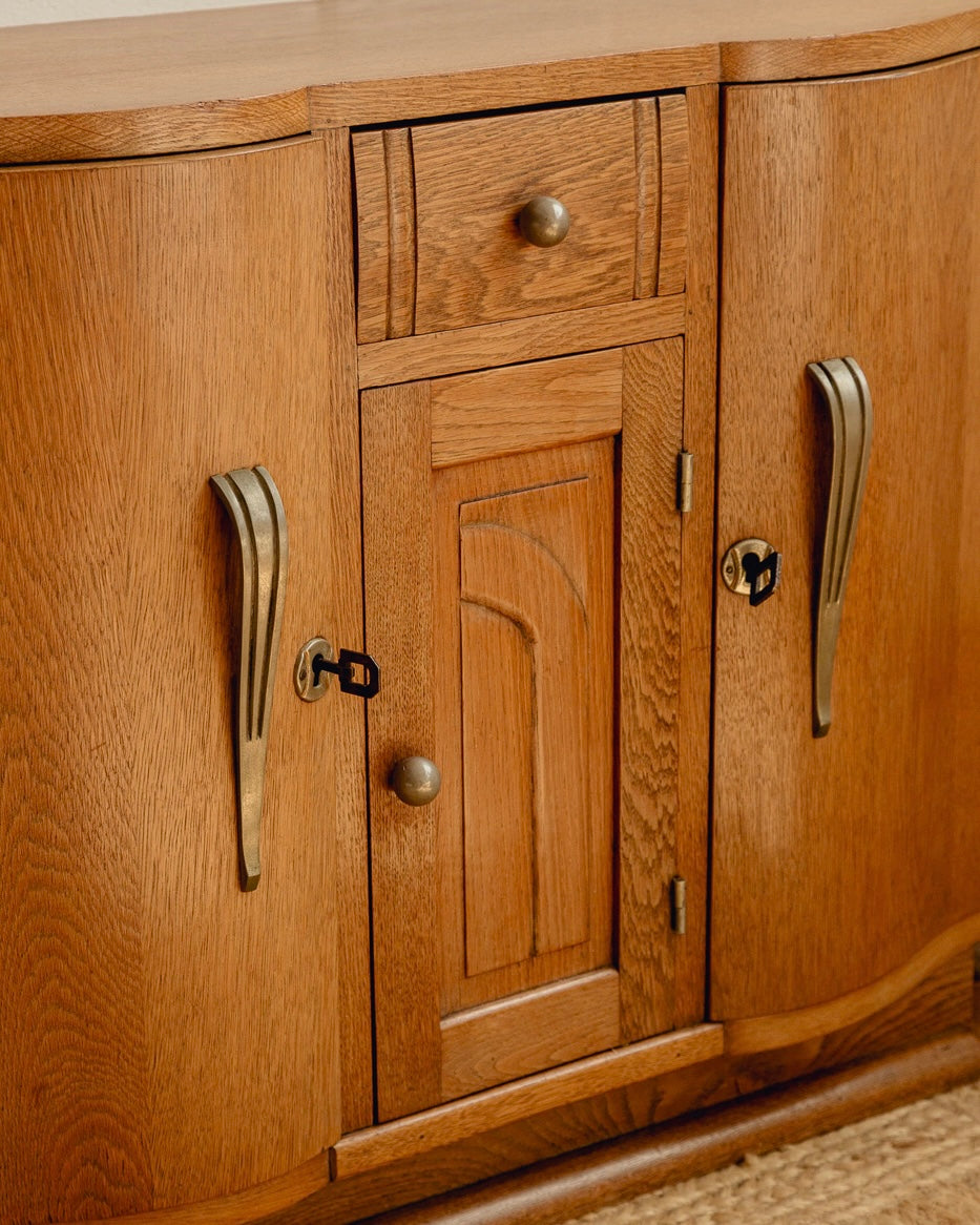 French Art Deco Oak Sideboard