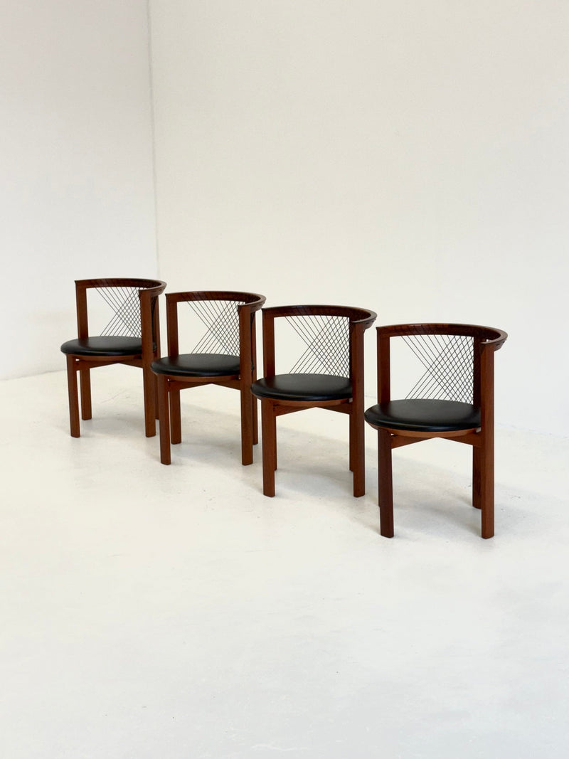 Set of Tranekær String chairs by Niels Jørgen Haugesen — view 14