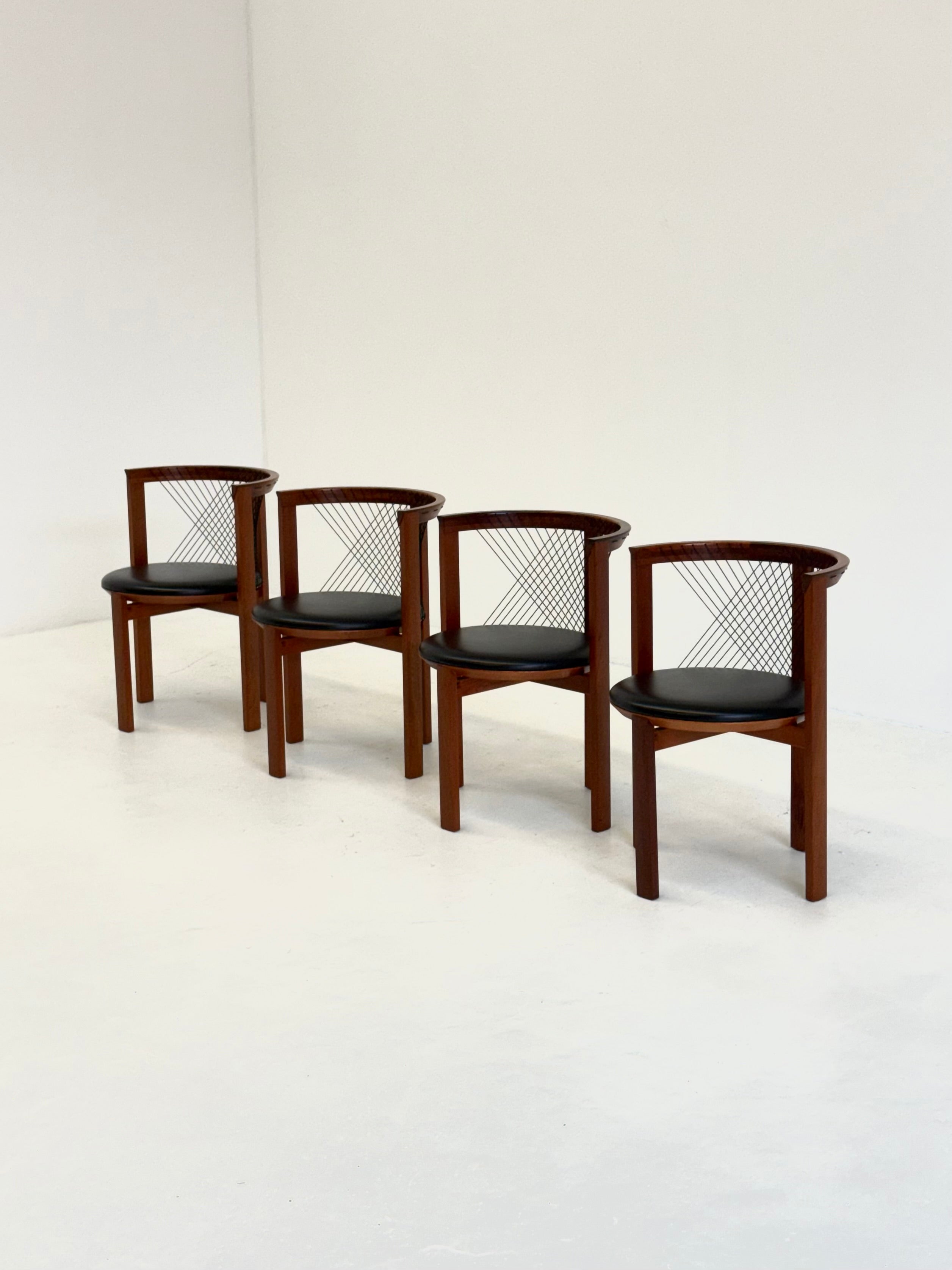 Set of Tranekær String chairs by Niels Jørgen Haugesen — view 14