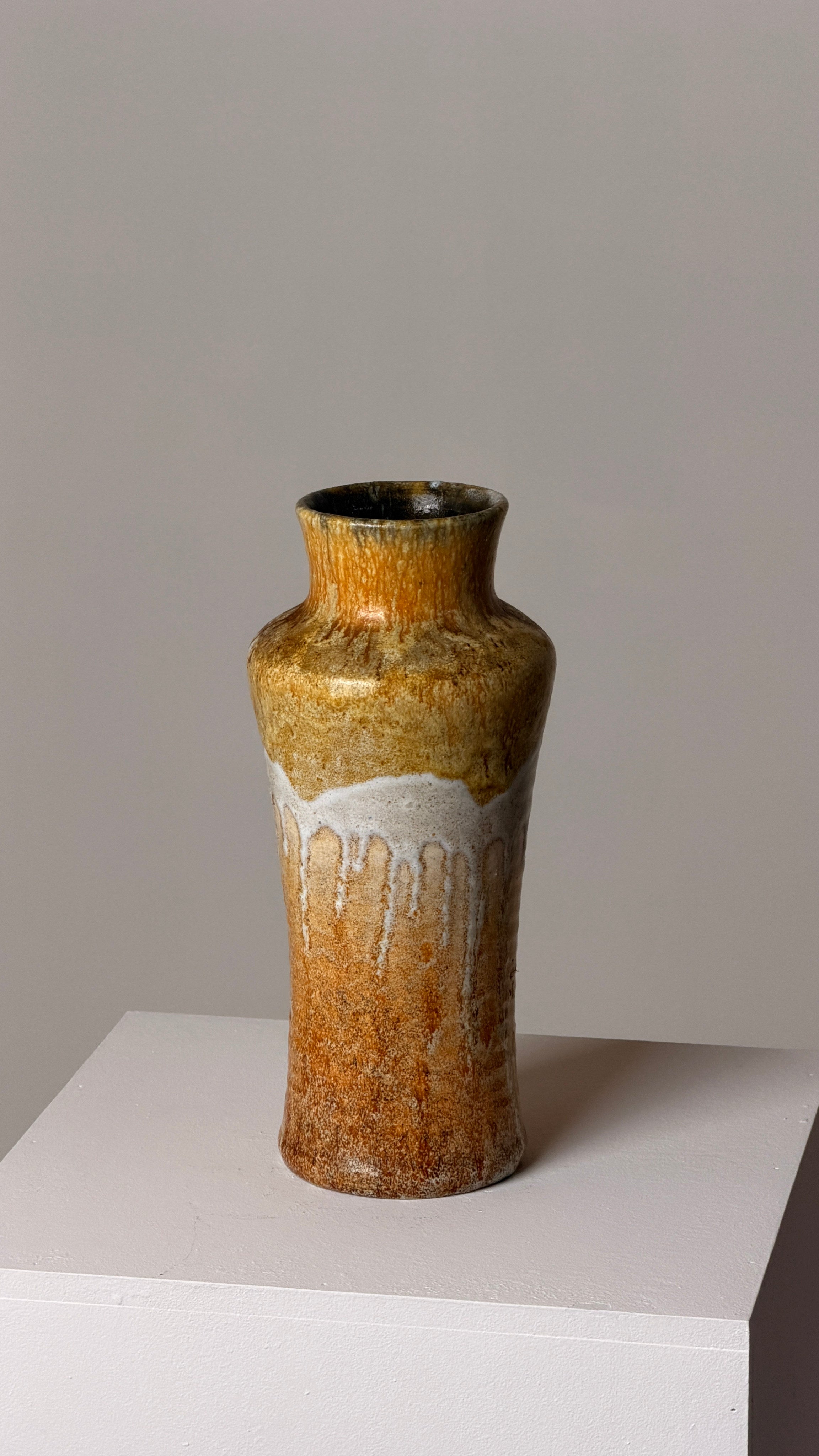 Ceramic Vase, France, circa 1960 — side view highlighting textured glaze finish