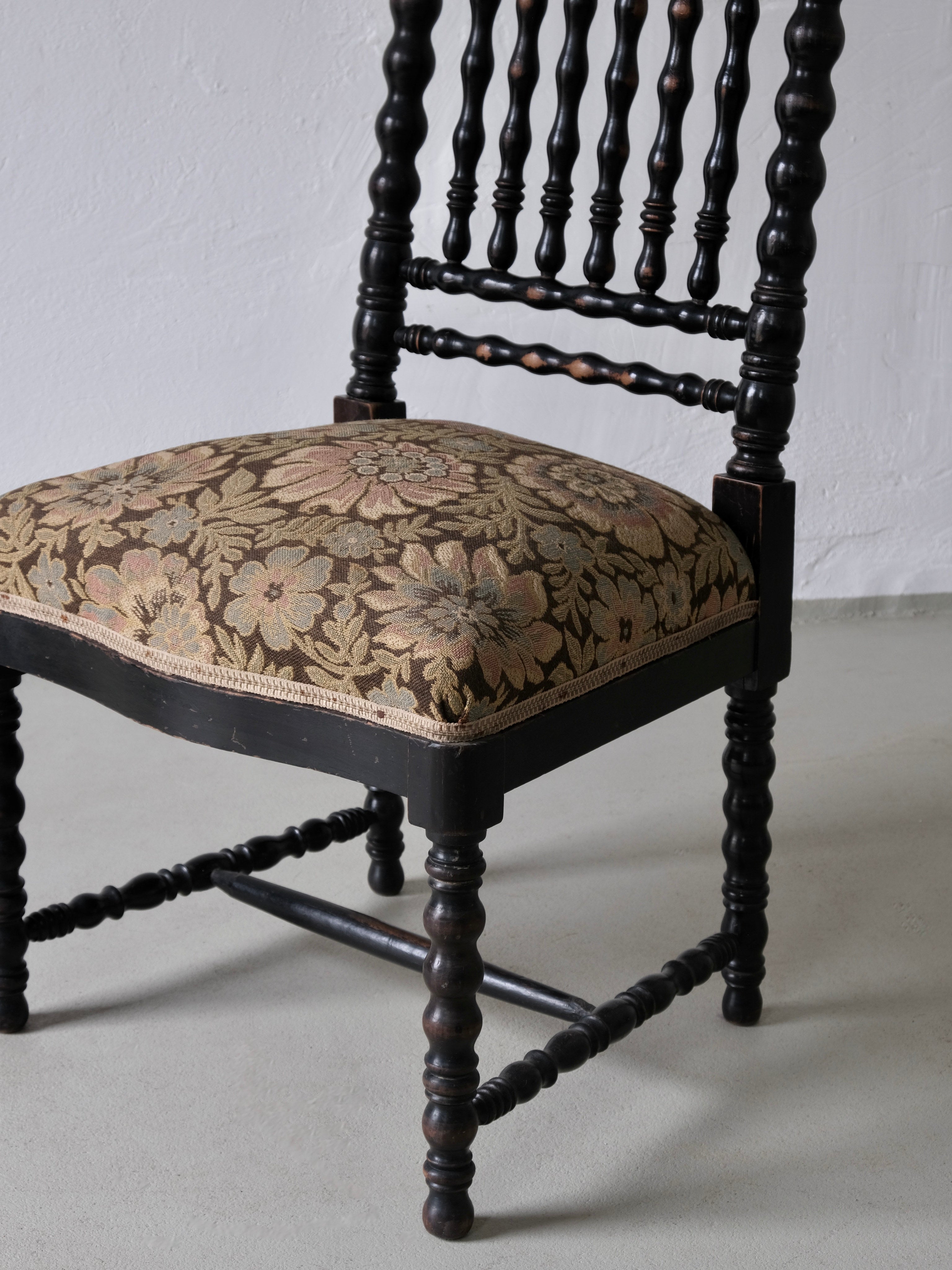 Chaise à bobine en chêne, France, années 1850