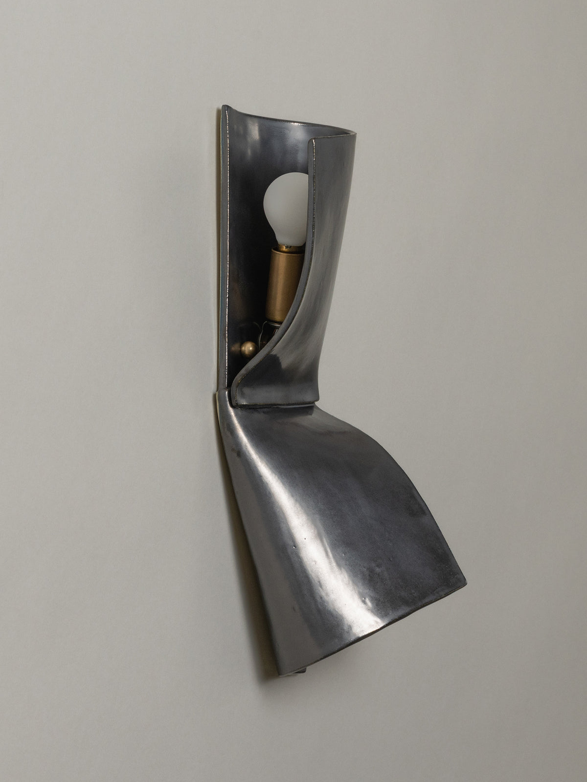 Double Shai Sconce, Graphite — side angle