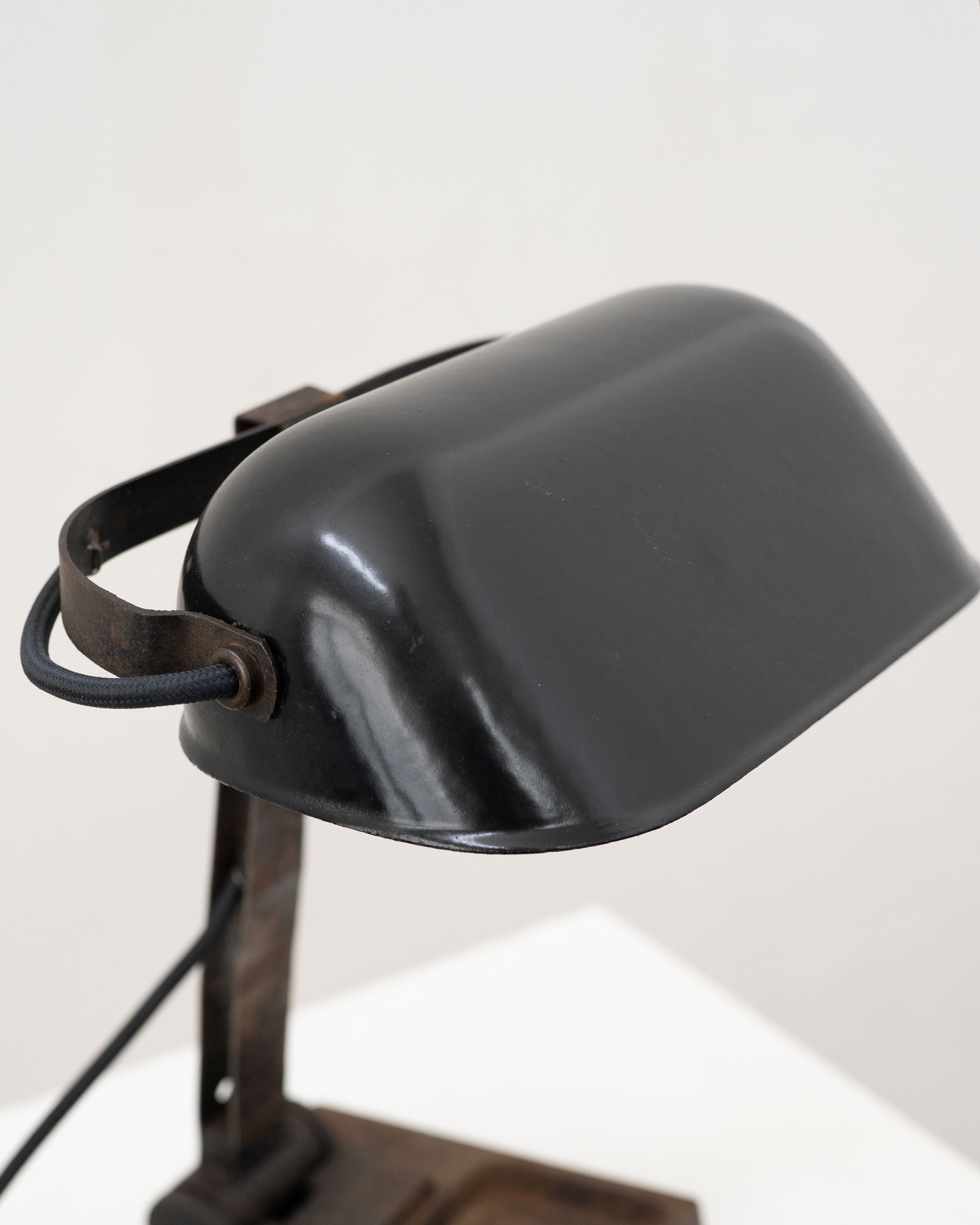 Cast Iron Bankers Table Lamp, c.1930 — lifestyle setting