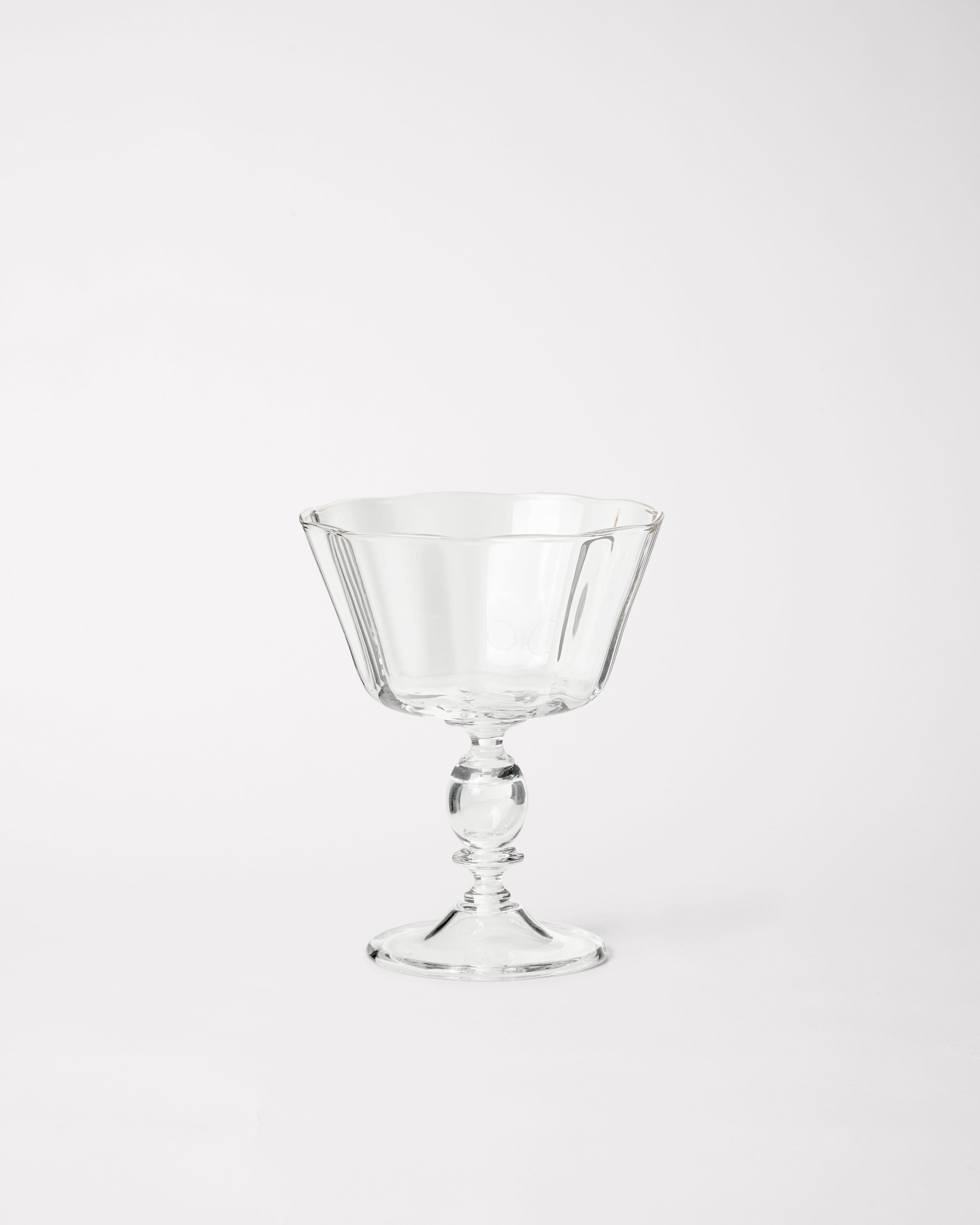 Alban Champagne Glass - Set of Four — clear glass on white background