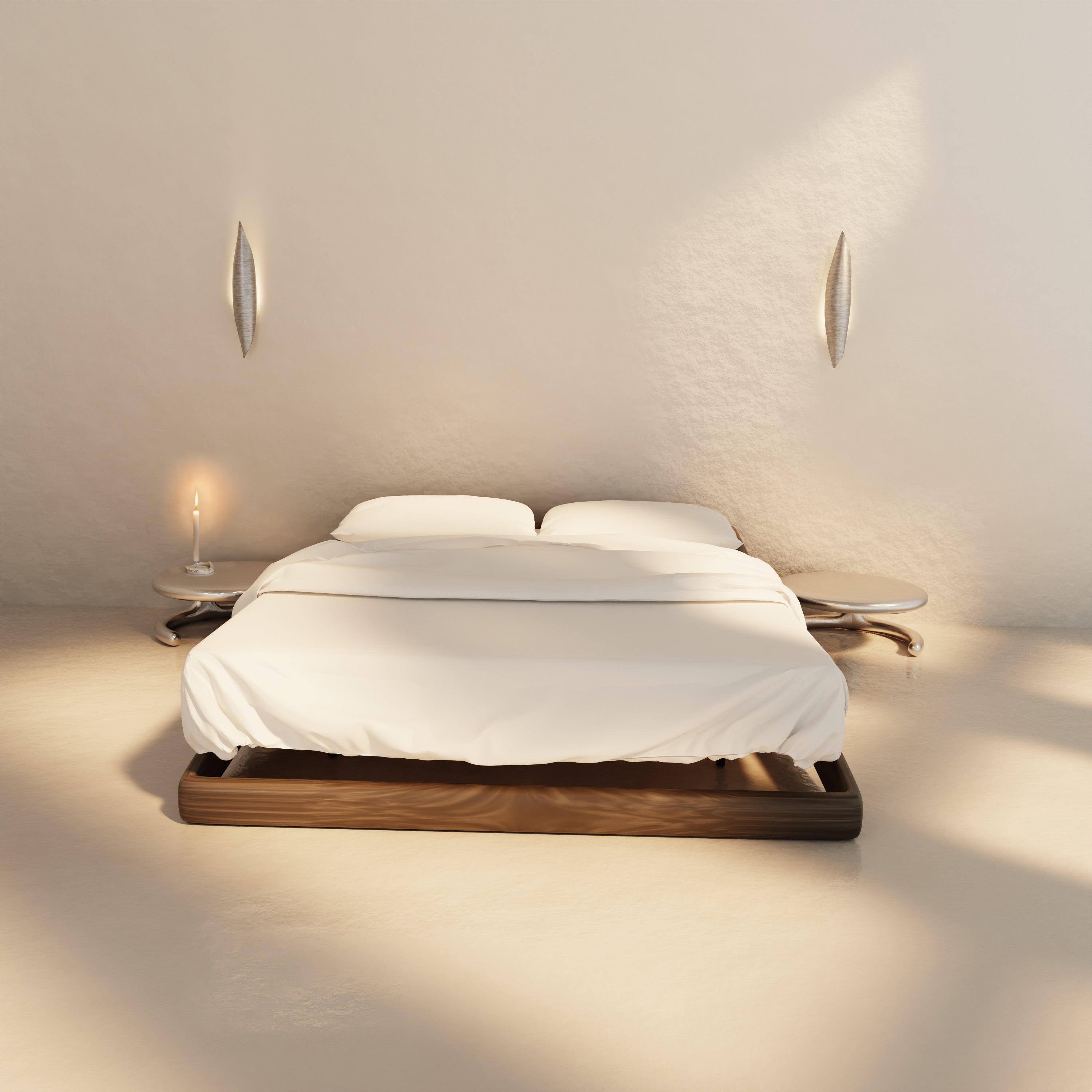 "Tusa" bed | walnut wood — alternate view