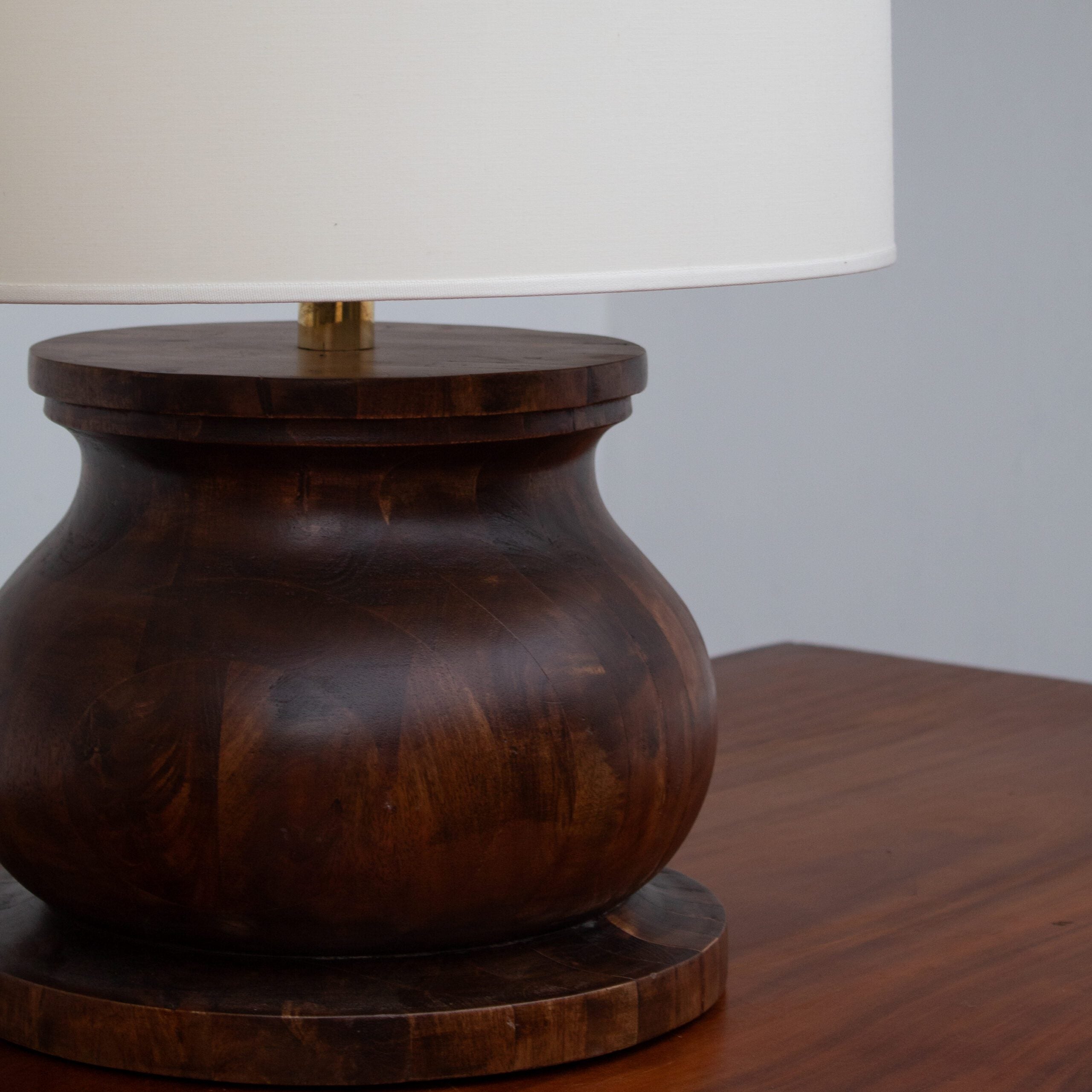 Sculptural Walnut Table Lamp — additional view
