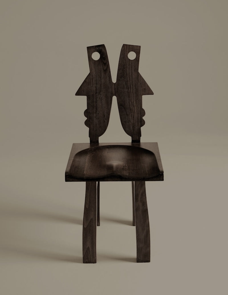 Oju Chair by Animate Objects | The Oblist — handcrafted dark wood design