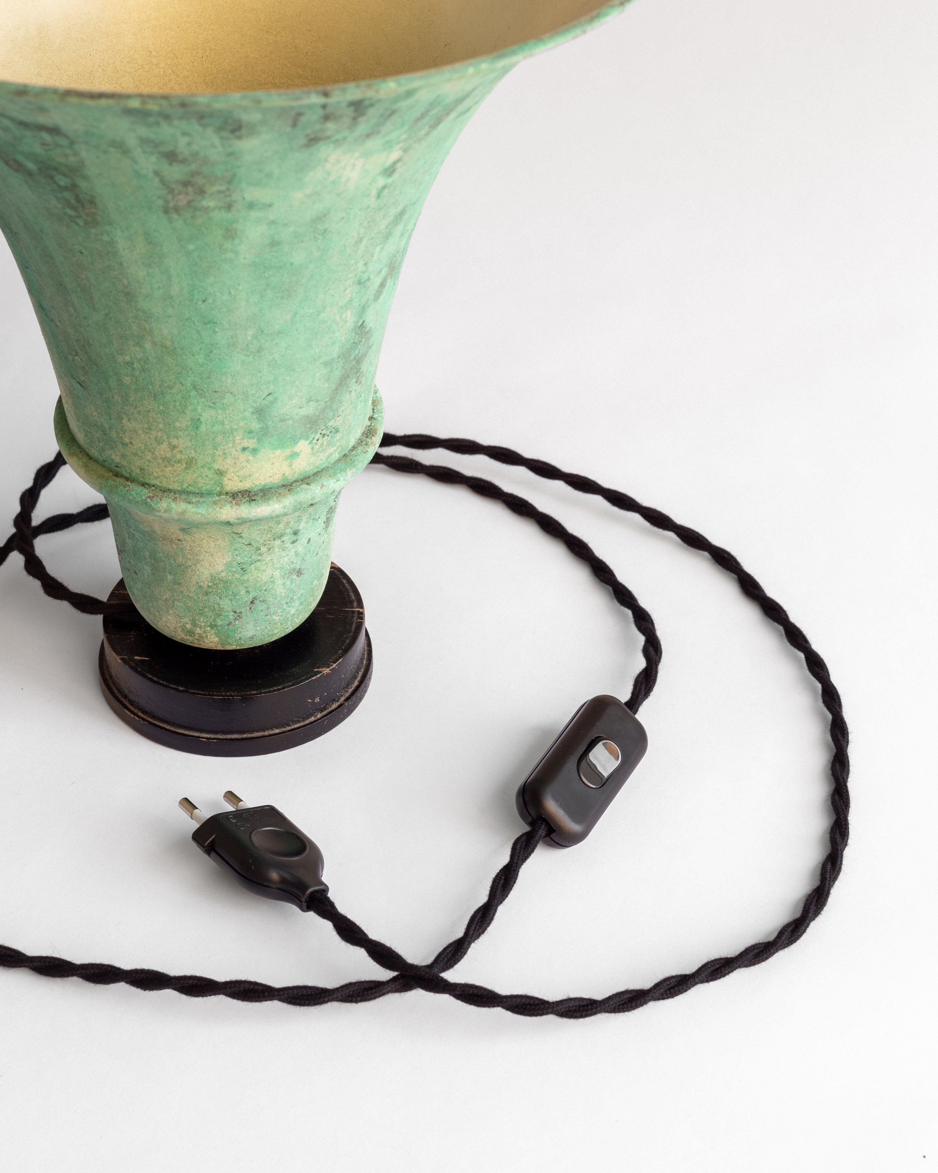 Art Deco Uplighter with Verdigris Patina, 1930s — alternate view