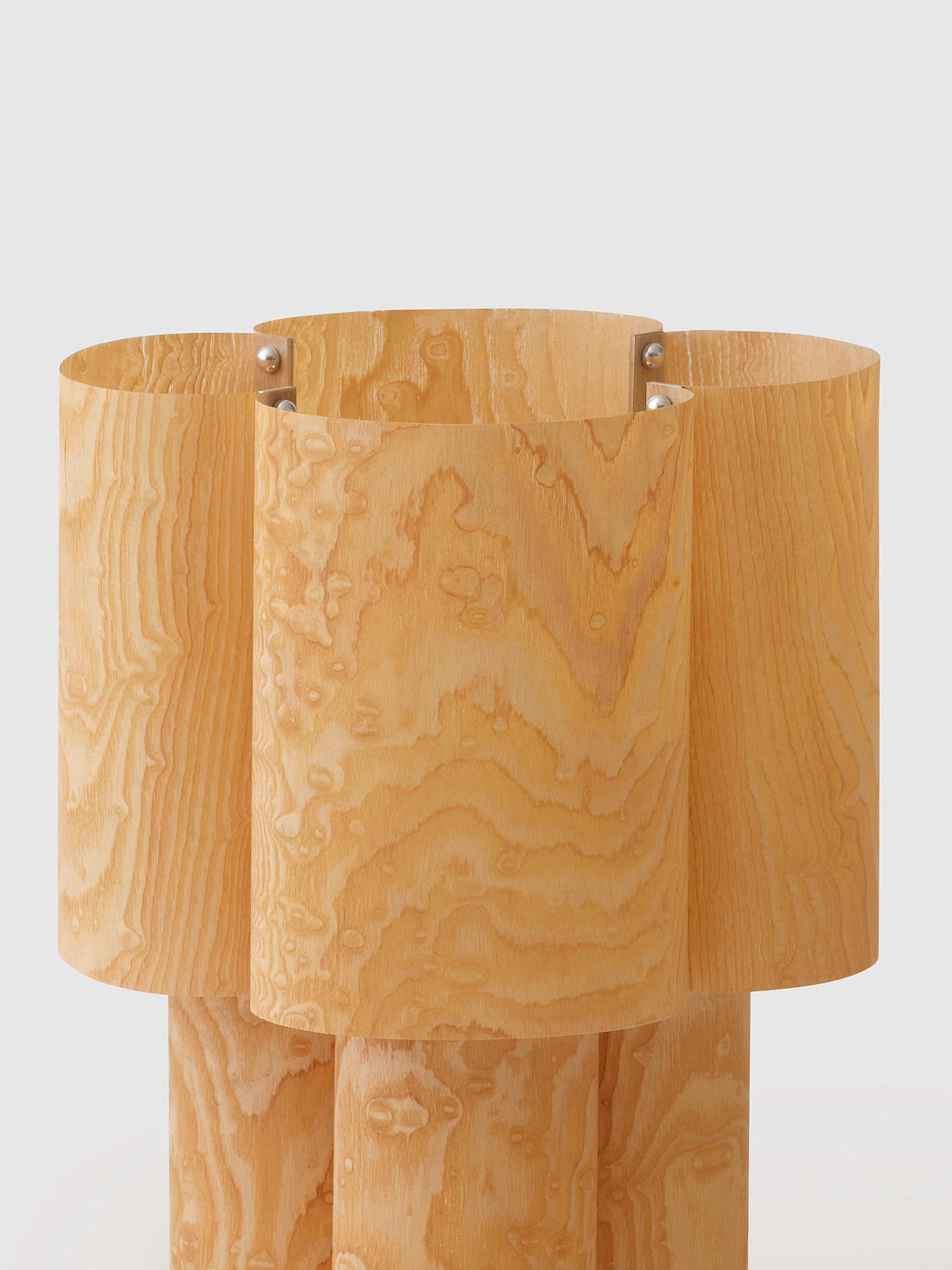 Soom Ash Table Lamp — close-up of light wood texture detail