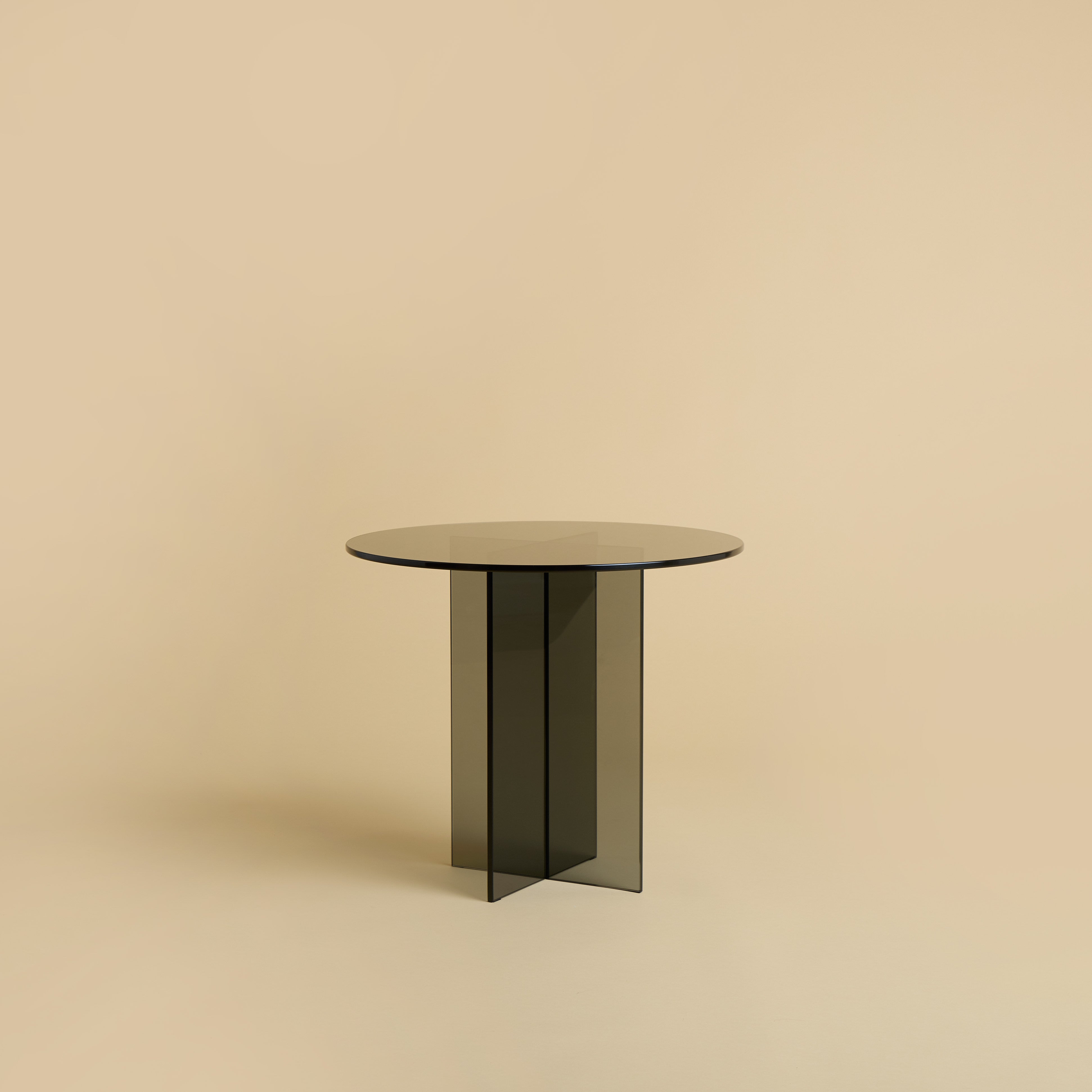 Round Glass Side Table - AMAMI Series — alternate view