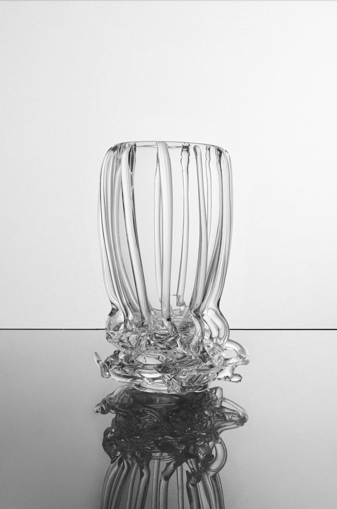 Handblown glass vase no3 — side angle