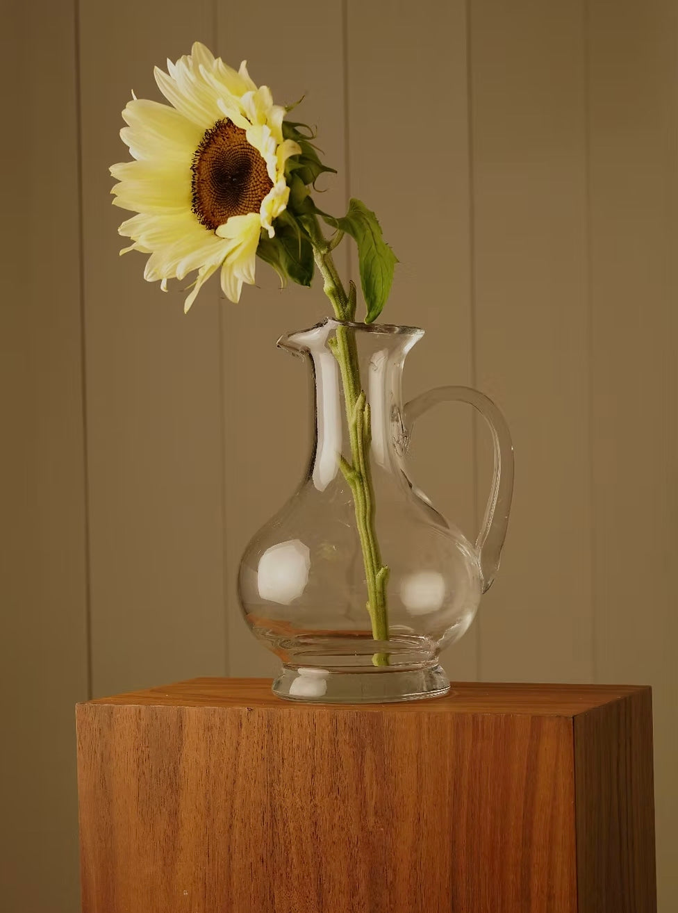 Italian glass pitcher — detail view