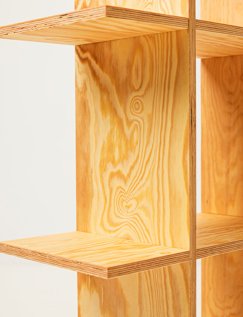 Pine Grid Shelf — detail view