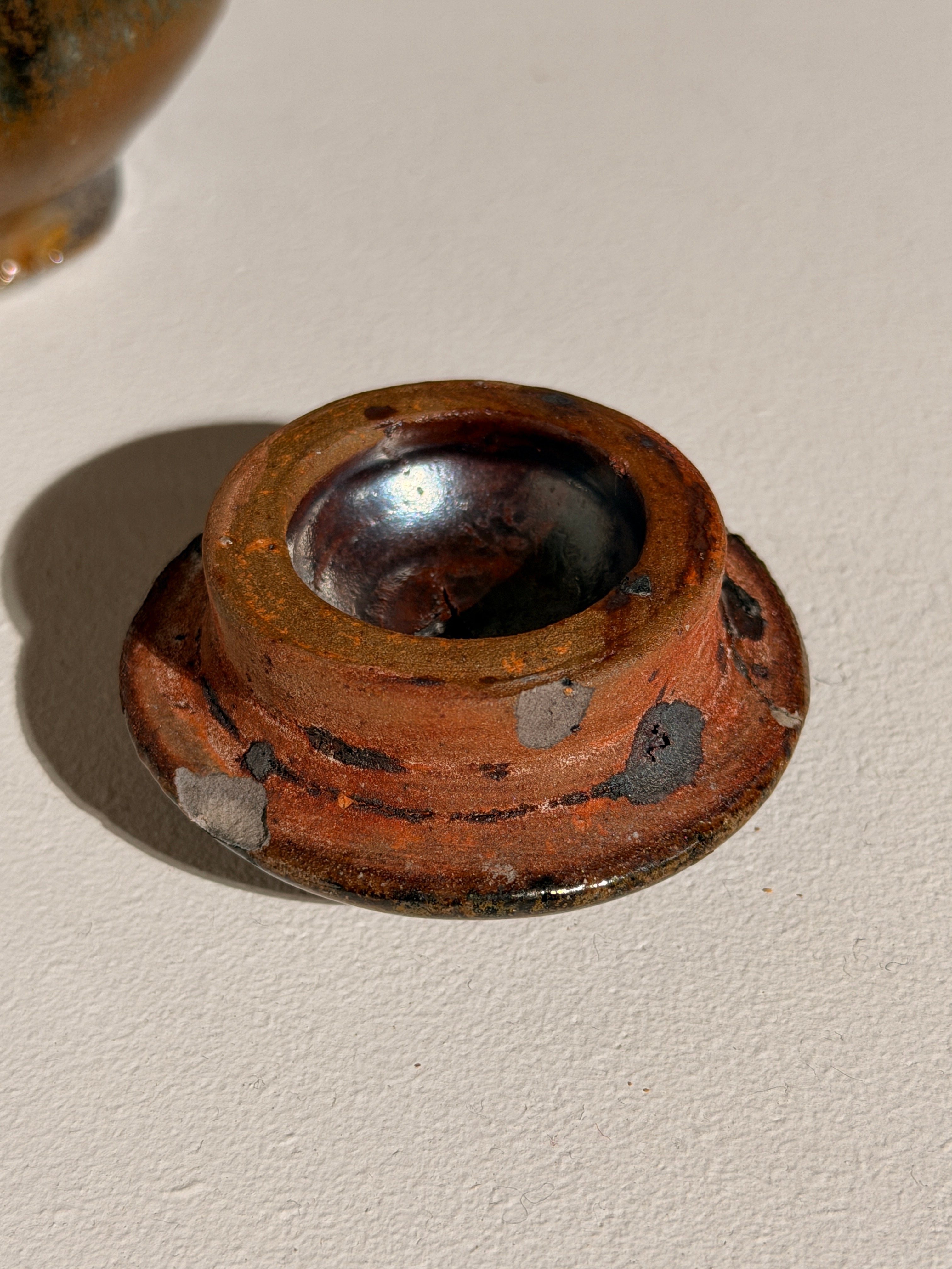 Covered glazed stoneware pot, France, circa 1960–1970. — alternate view