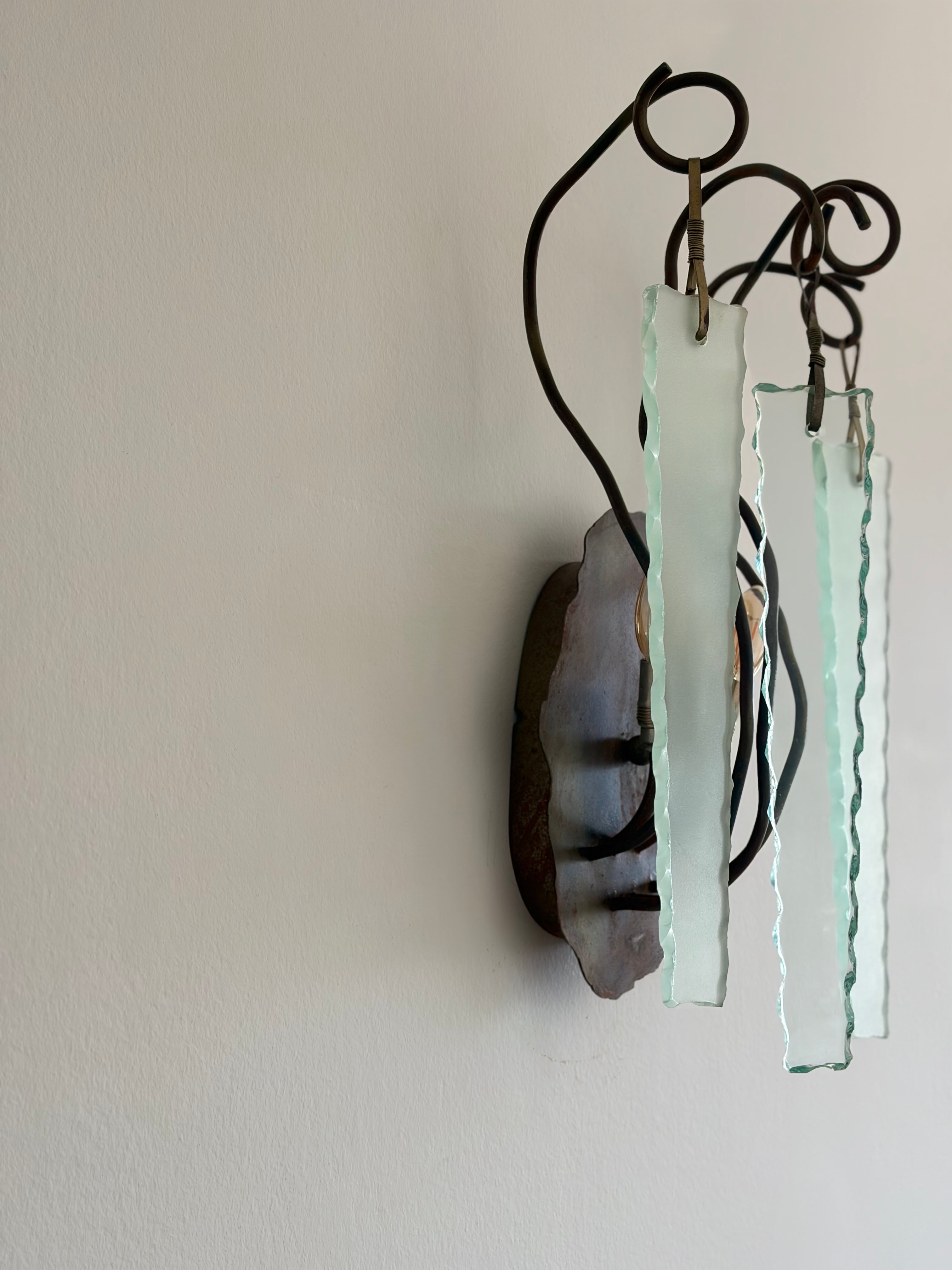 Monumental Wall Sconces Brand van Egmond, Behind Frosted Glass Series — close-up