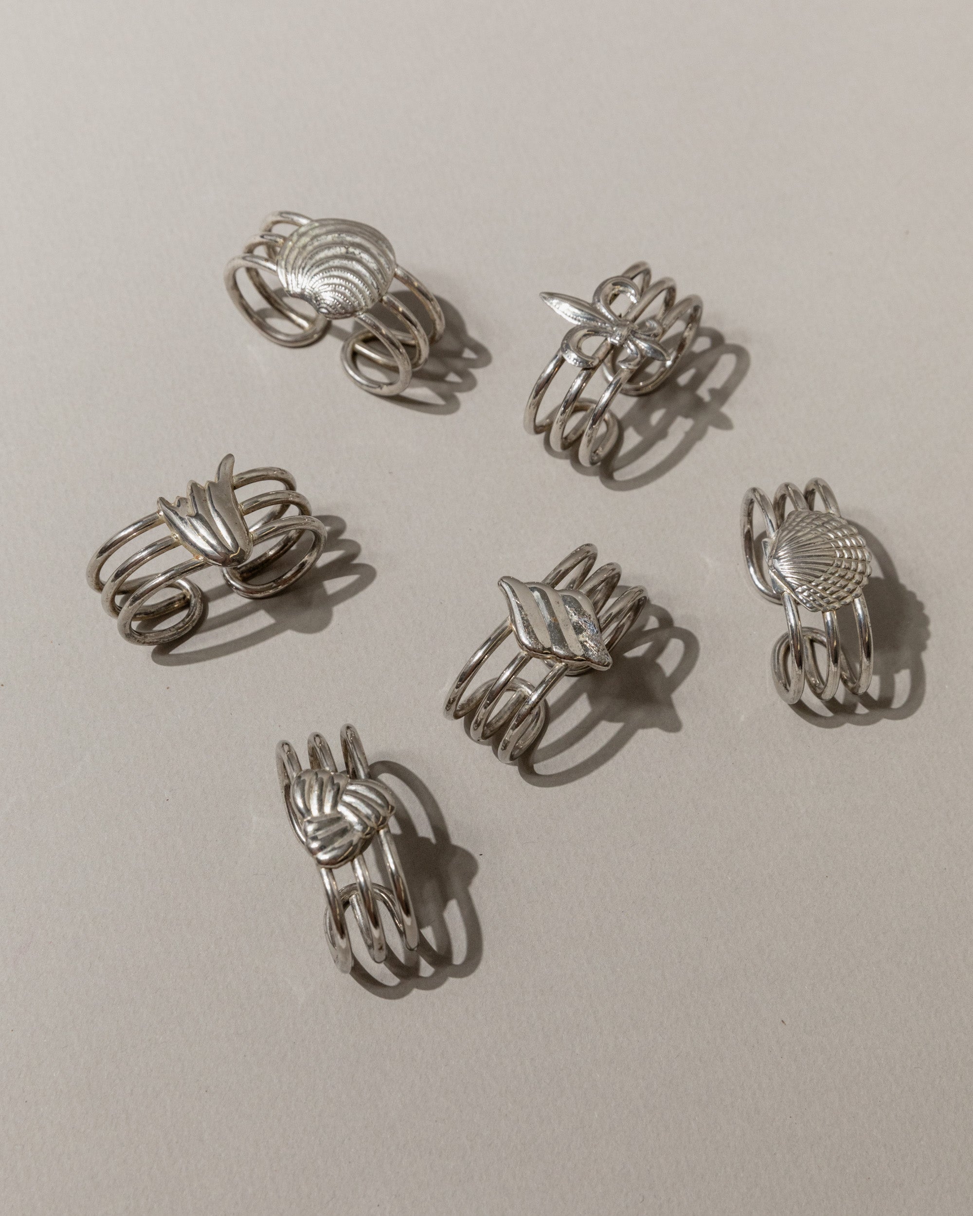 Set of 6 Vintage Napkin Rings