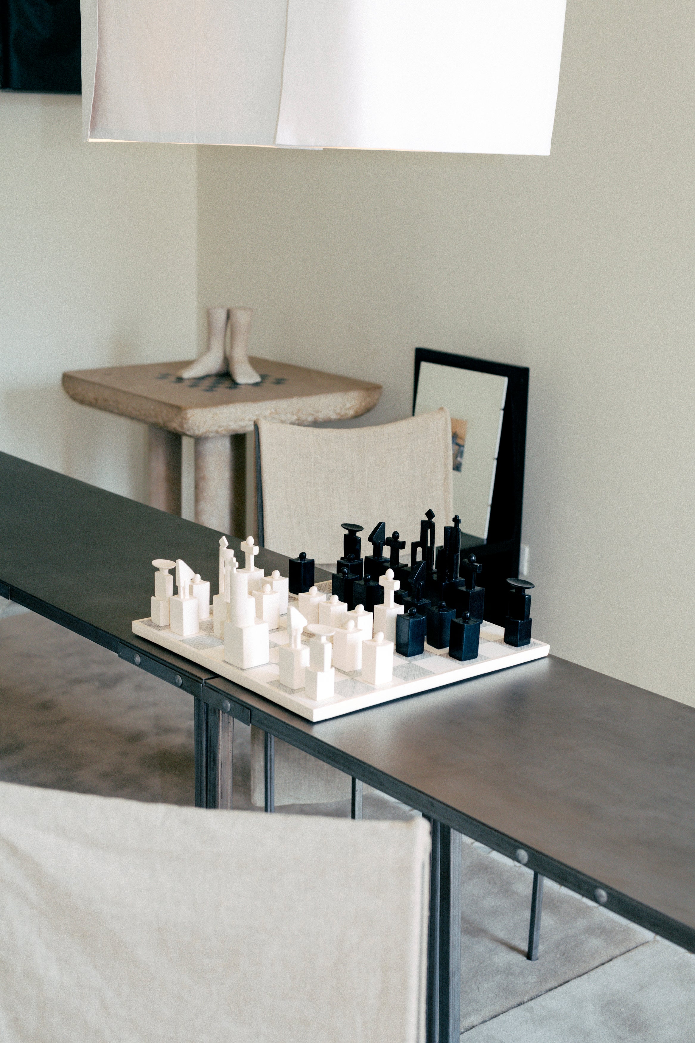Chess Figures (Plaster) — lifestyle setting