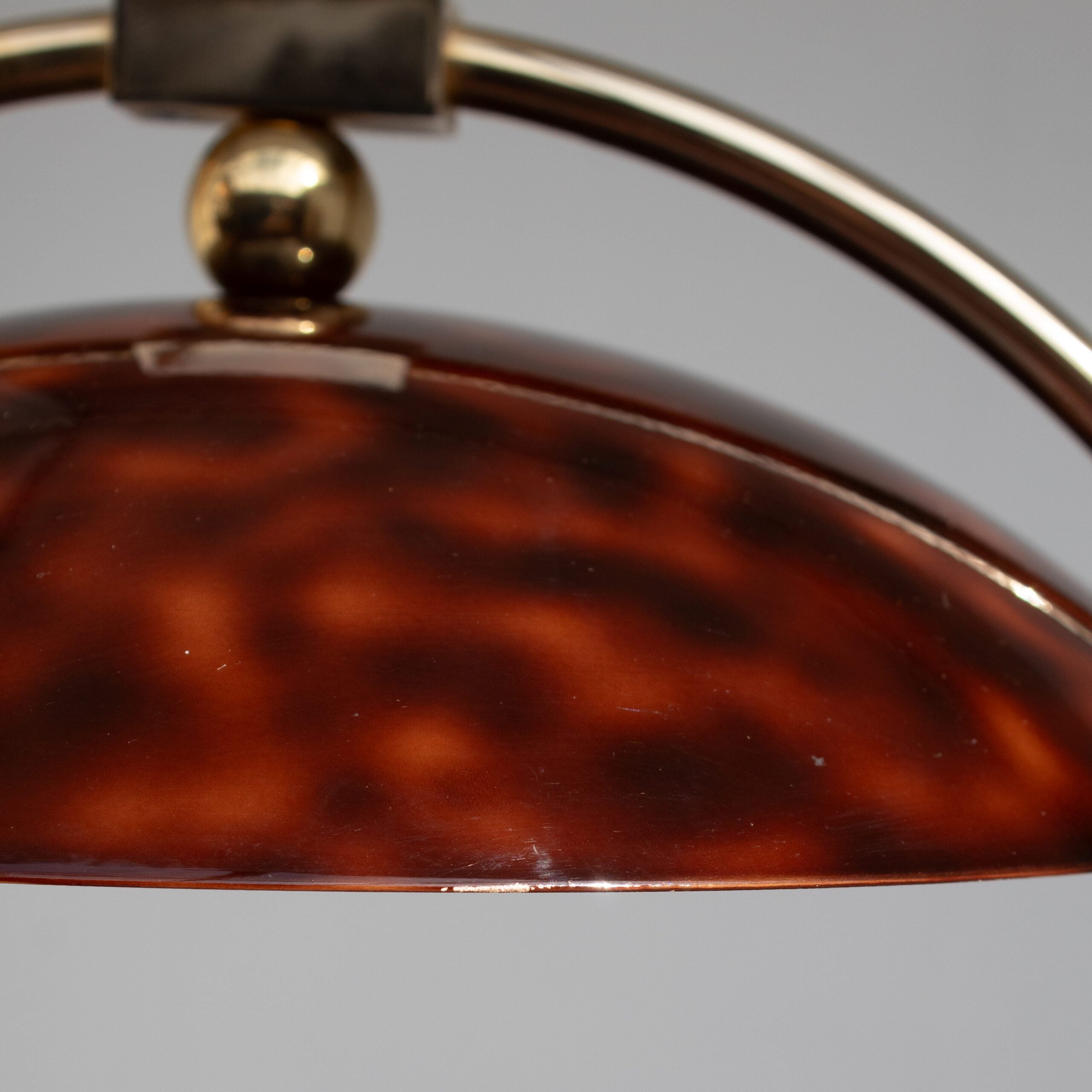Vintage Tortoiseshell Table Lamp in Brass — lifestyle setting