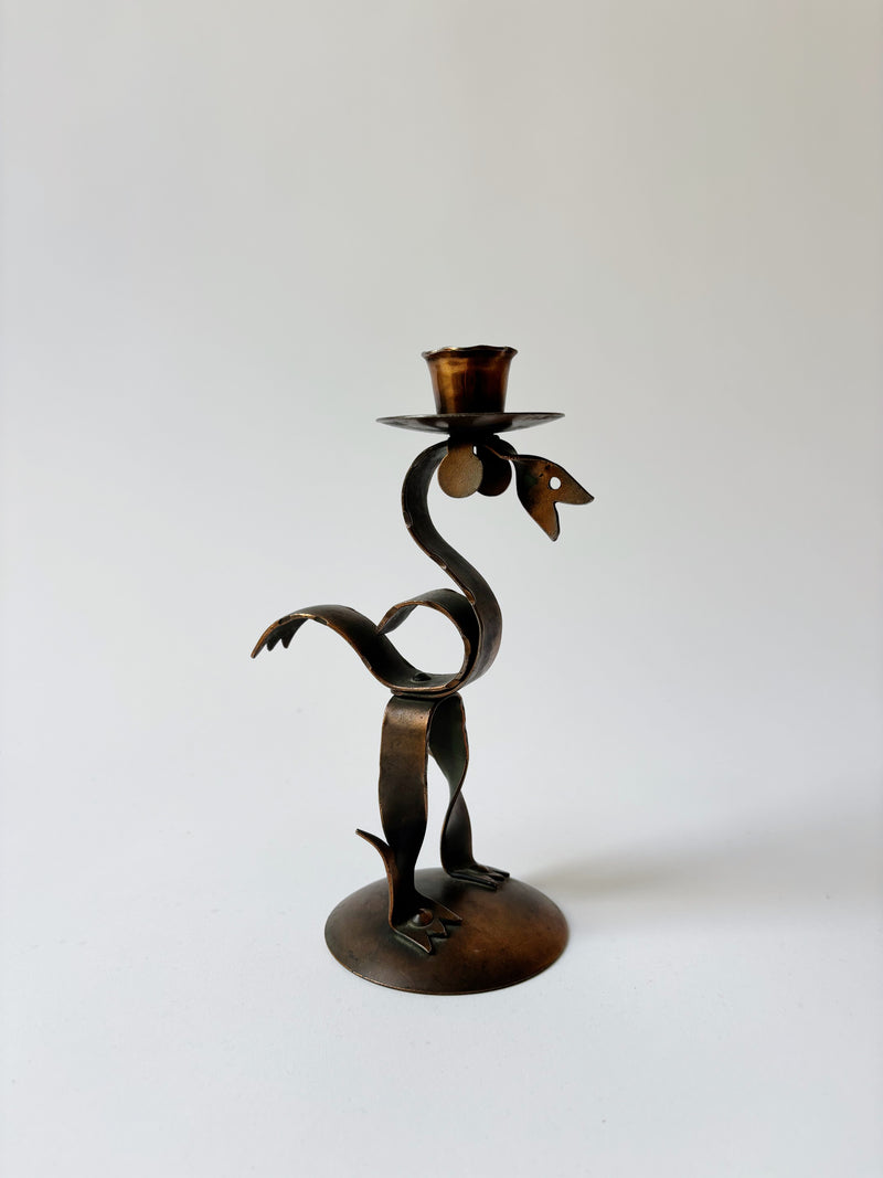 Aspid Folk Art Candlestick, c. 1970's Poland by Huerto | The Oblist