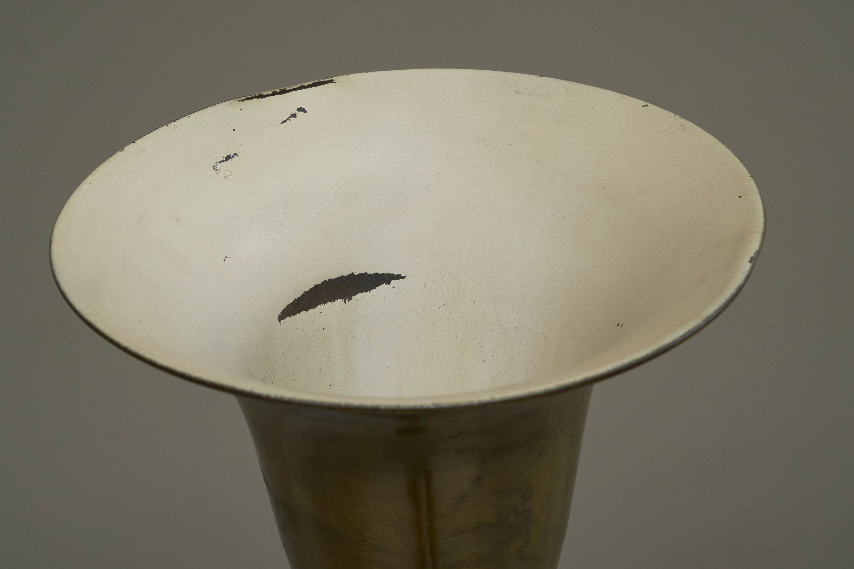 Very Elegant Art Deco Floor Lamp in Patinated Brass and Nickel Plated Brass 1930s — alternate view