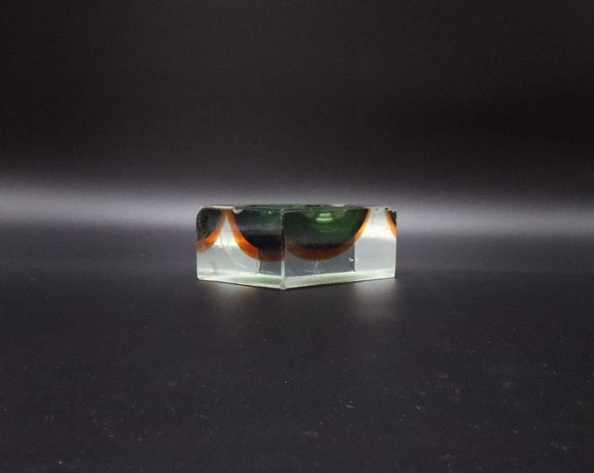 Mid-Century Murano Glass "Sommerso" Ashtray by Flavio Poli for Seguso – Italy, 1960s — detail view